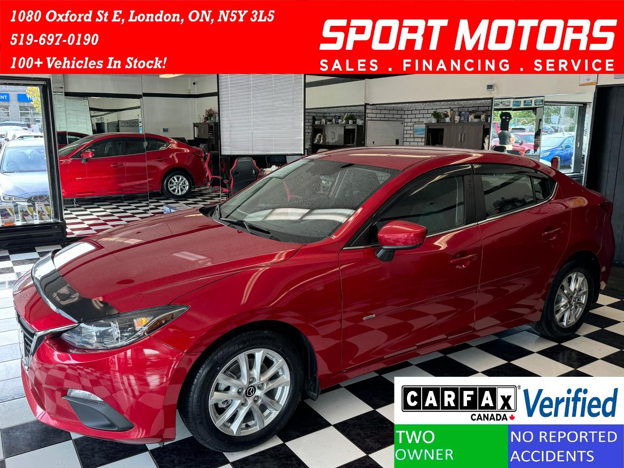 Used 2016 Mazda MAZDA3 GS+GPS+Heated Seats+New Tires+Brakes+CLEAN CARFAX for sale in London, ON