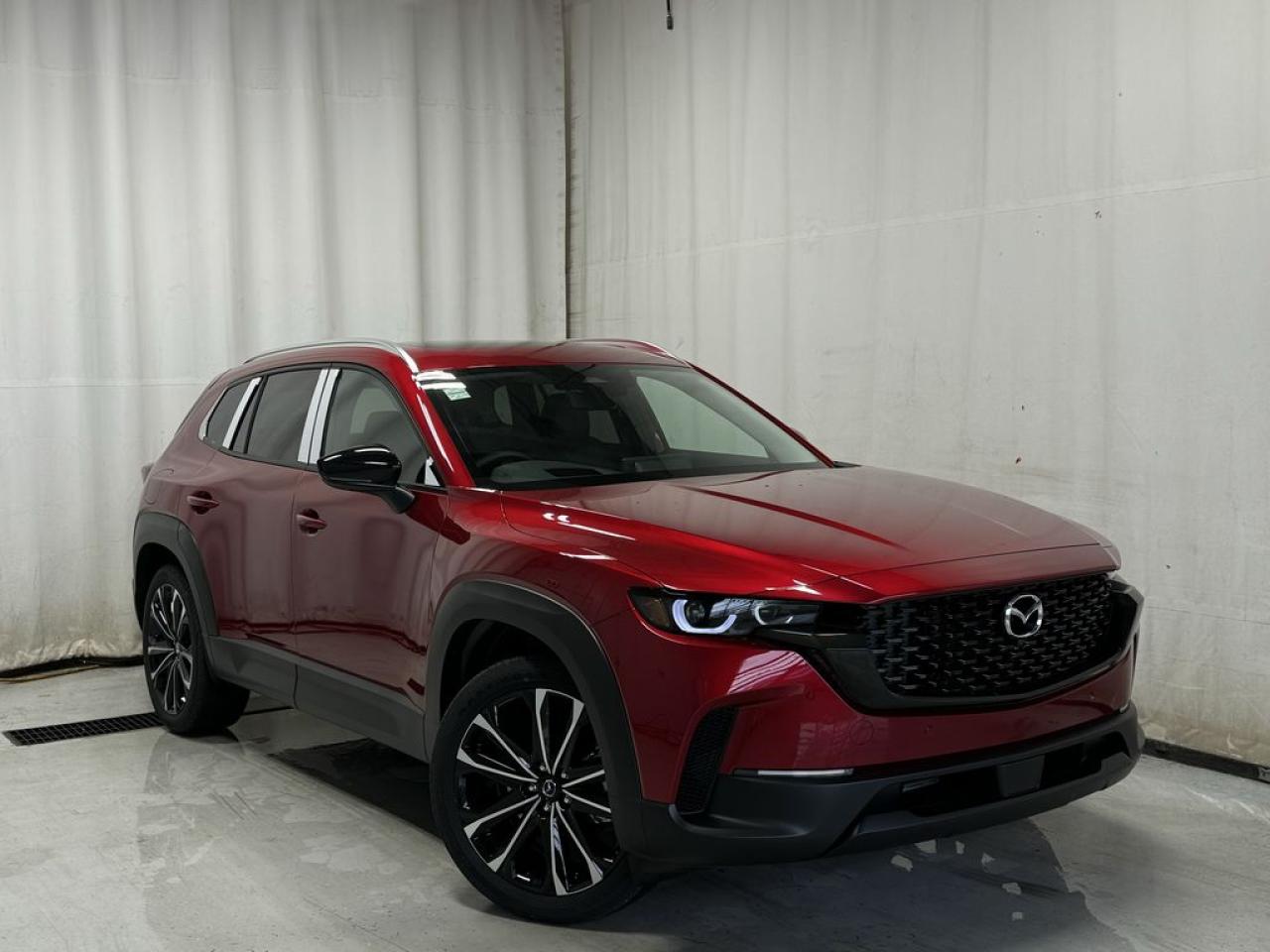 <p>NEW 2025 Mazda CX-50 GT AWD. SKYACTIV-G 2.5 with Cylinder Deactivation & i-Stop, 187 HP/185lb-ft, Mazda Online NAV, 360° See Through View, Adaptive Cruise Control, Bluetooth, Backup Camera, Apple CarPlay & Android Auto, Available NAV, 360° View Monitor, Memory Seat, Heads Up Display (HUD), Heated F/R Seats, Ventilated Front Seats, Power Front Seats, Driver Seat Lumbar, Leather Upholstery, F/R Parking Sensors, Roof Rails, Electronic Park Brake, Auto Hold, Auto Rain Sensing Wipers, Wireless Phone Charger, A/C, Dual Zone A/C, Rear Air Vents, Power Windows/Locks/Mirrors, Tilt/Telescopic Steering Wheel, Heated Steering Wheel, Traction Control, Paddle Shifter, Garage Door Opener, Power Trunk, Keyless Remote, LED Headlights/Taillights, Panoramic Roof, 18 Alloy Wheels, AM/FM/XM Radio, Steering Wheel Audio Controls, USB Input</p>  <p>Includes:</p> <p> Secondary Collision Reduction, Turning Across Path (TAP), Front Cross Traffic Alert, Smart City Brake Support-Front, Rear Cross Traffic Alert, Mazda Radar Cruise Control With Stop & Go, Distance Recognition Support System, Lane-Keep Assist System, Lane Departure Warning System, Advanced Blind Spot Monitoring</p>  <p>Introducing the exhilarating 2025 Mazda CX-50 GT AWD, a harmonious fusion of innovation and style that redefines driving pleasure. Designed to captivate the senses and elevate your journey, this dynamic SUV seamlessly combines cutting-edge technology with Mazdas signature craftsmanship. With a spirited Skyactiv-G 2.5L 4 Cylinder engine under the hood, the CX-50 GT AWD delivers a thrilling driving experience, blending power and efficiency effortlessly. Its advanced All-Wheel Drive system ensures confidence-inspiring traction on any road, empowering you to explore new horizons with poise.</p>  <p>Step inside the meticulously crafted cabin, where luxury meets functionality. Premium materials adorn every surface, creating an inviting atmosphere that speaks to Mazdas unwavering commitment to detail. An intuitive infotainment system keeps you connected, while an array of safety features, including adaptive cruise control and lane-keep assist, grant you peace of mind on every adventure. The exterior design of the CX-50 GT AWD is a masterpiece in motion, embodying Mazdas Kodo design philosophy that captures the essence of motion even when the car is at rest. From its sleek contours to its distinctive front grille, every element contributes to an aerodynamic aesthetic that turns heads at every corner.</p>  <p>Innovative features like a panoramic sunroof and a premium sound system transform mundane drives into sensory-rich experiences, allowing you to revel in the joy of each moment on the road. Elevate your driving lifestyle with the 2025 Mazda CX-50 GT AWD, where performance, luxury, and innovation converge seamlessly. Embrace the future of driving with a vehicle that promises not just transportation, but a symphony of emotions waiting to be experienced. Save this page, Come in for a Qualified Test Drive. We Know You Will Enjoy Your Test Drive Towards Ownership!</p>  <p>Call 587-409-5859 for more info or to schedule an appointment! Listed Pricing is valid for 72 hours. Financing is available, please see dealer for term availability and interest rates. AMVIC Licensed Business.</p>