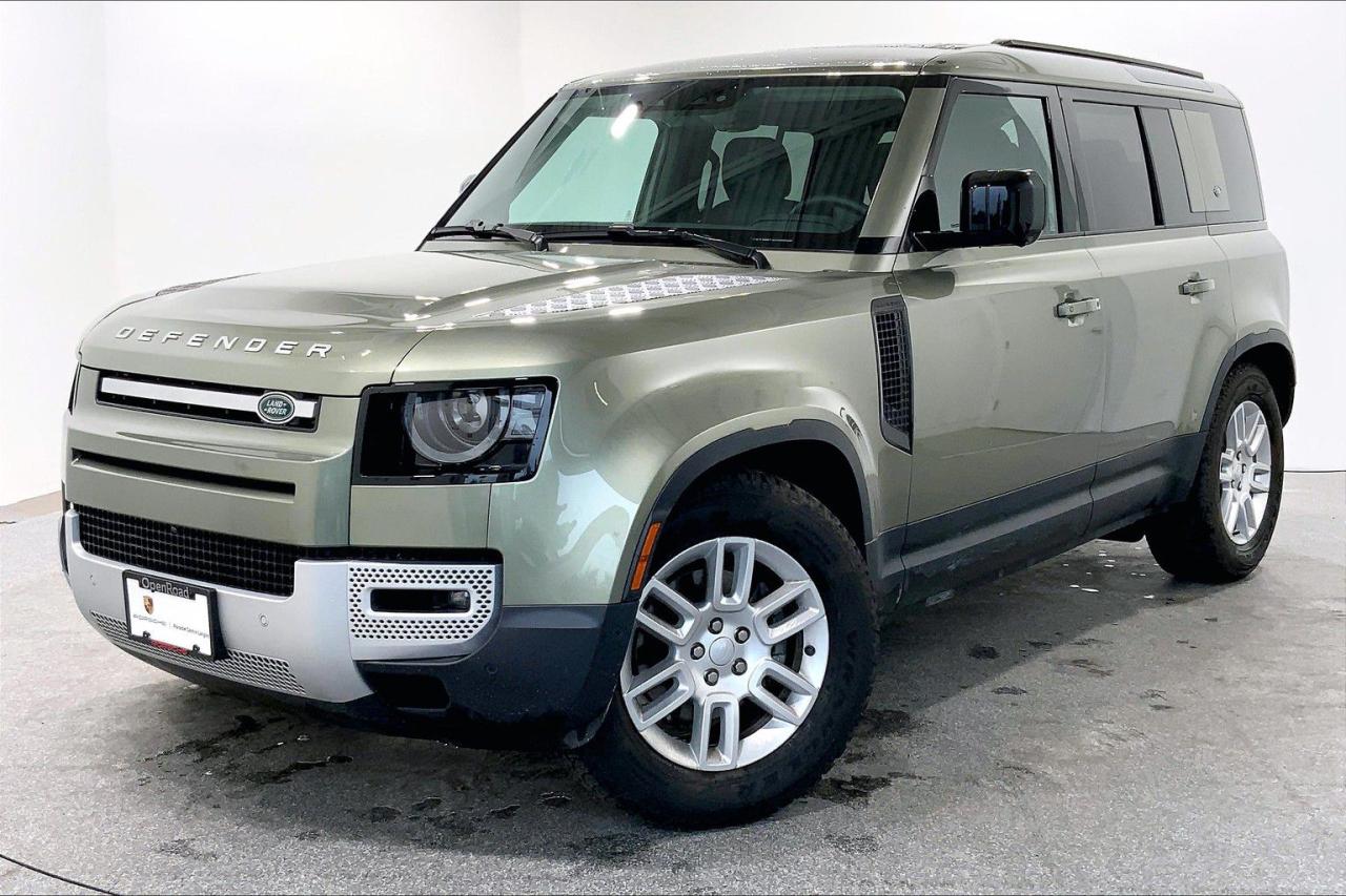 Welcoming this Exquisite 2023 Land Rover Defender 110 P300 S Performance in Green with a Black Interior. This beauty comes optioned with Android Auto/Apple CarPlay,  Wireless charging, Keyless ignition, Blind spot and lane departure warnings accident avoidance system, Lane keep assist, Cruise control, Heated mirrors, 180-watt audio output, 4-wheel ABS and much more. This Vehicle has No Reported Accidents or Claims, One Previous Owner, and is a Local BC Vehicle! For more details or to schedule a test drive with one of our highly trained sales executives please call or send a website enquiry now before it is gone. 604-530-8911. Porsche Center Langley has won the prestigious Porsche Premier Dealer Award seven years in a row. We are centrally located just a short distance from Highway 1 in beautiful Langley, British Columbia. Our hope is to have you driving your dream vehicle soon. Please note that additional fees, including a $495 documentation fee & a $490 dealer prep fee, apply to all pre-owned vehicles. Dealer #40136