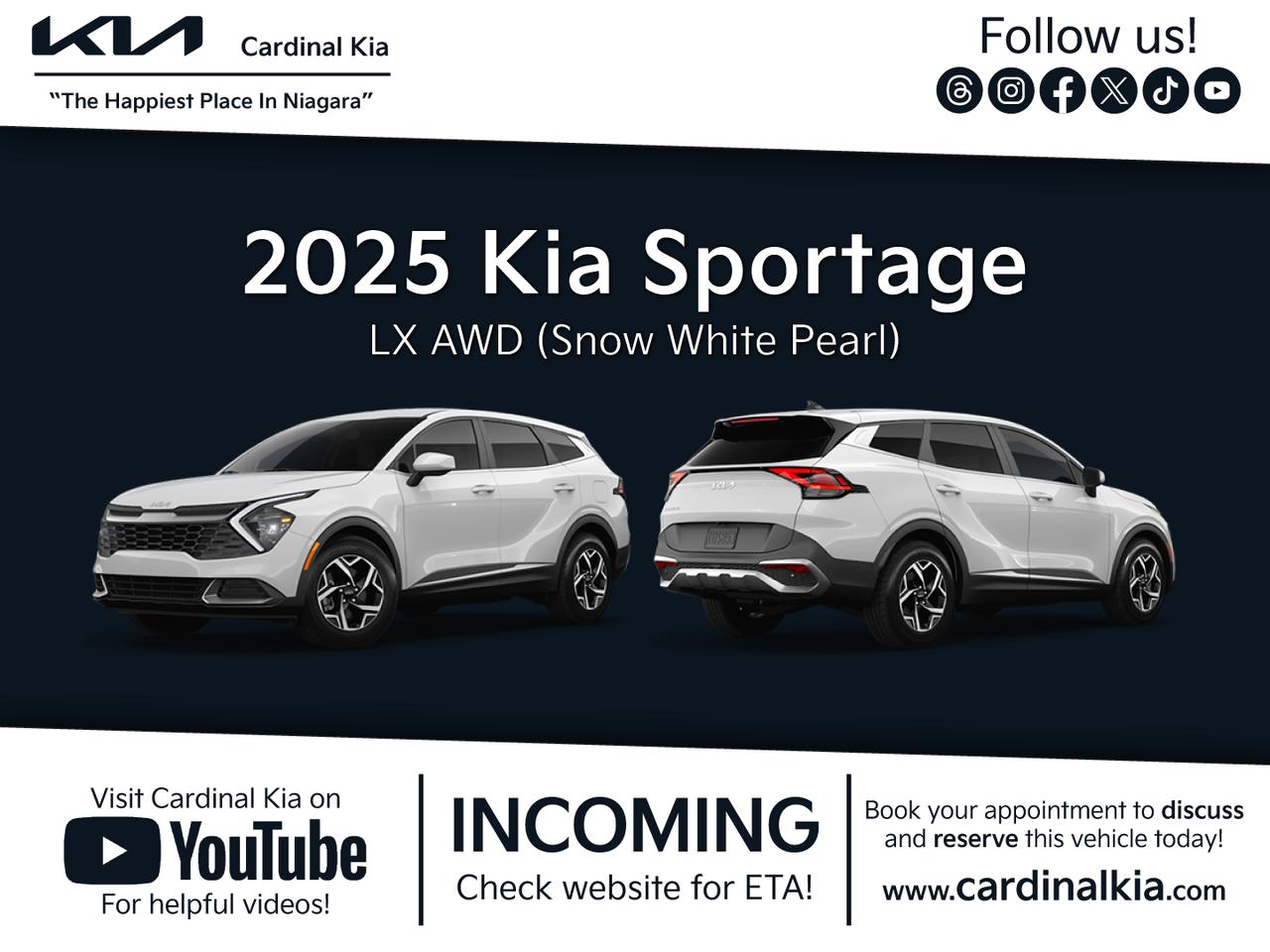 New 2025 Kia Sportage LX for sale in Niagara Falls, ON