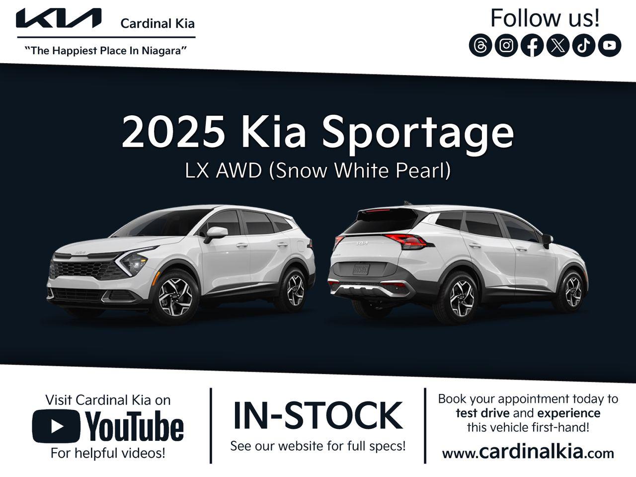 New 2025 Kia Sportage LX for sale in Niagara Falls, ON