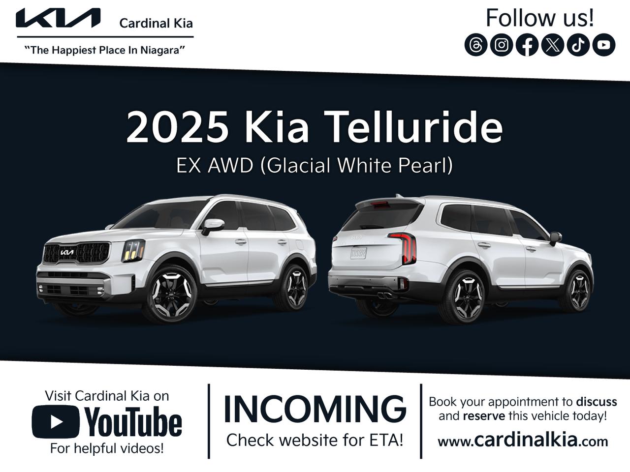 New 2025 Kia Telluride EX for sale in Niagara Falls, ON