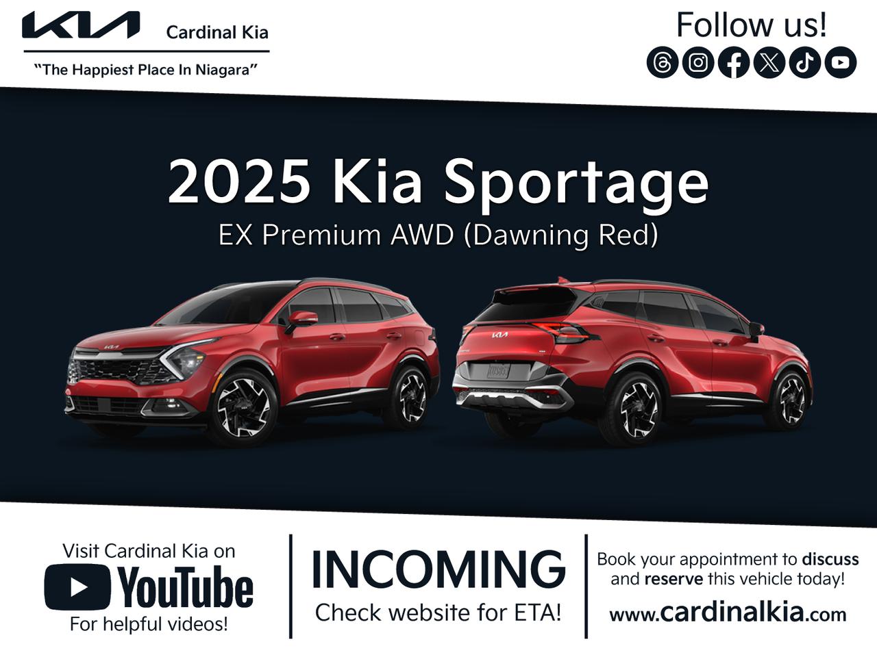 New 2025 Kia Sportage EX Premium for sale in Niagara Falls, ON