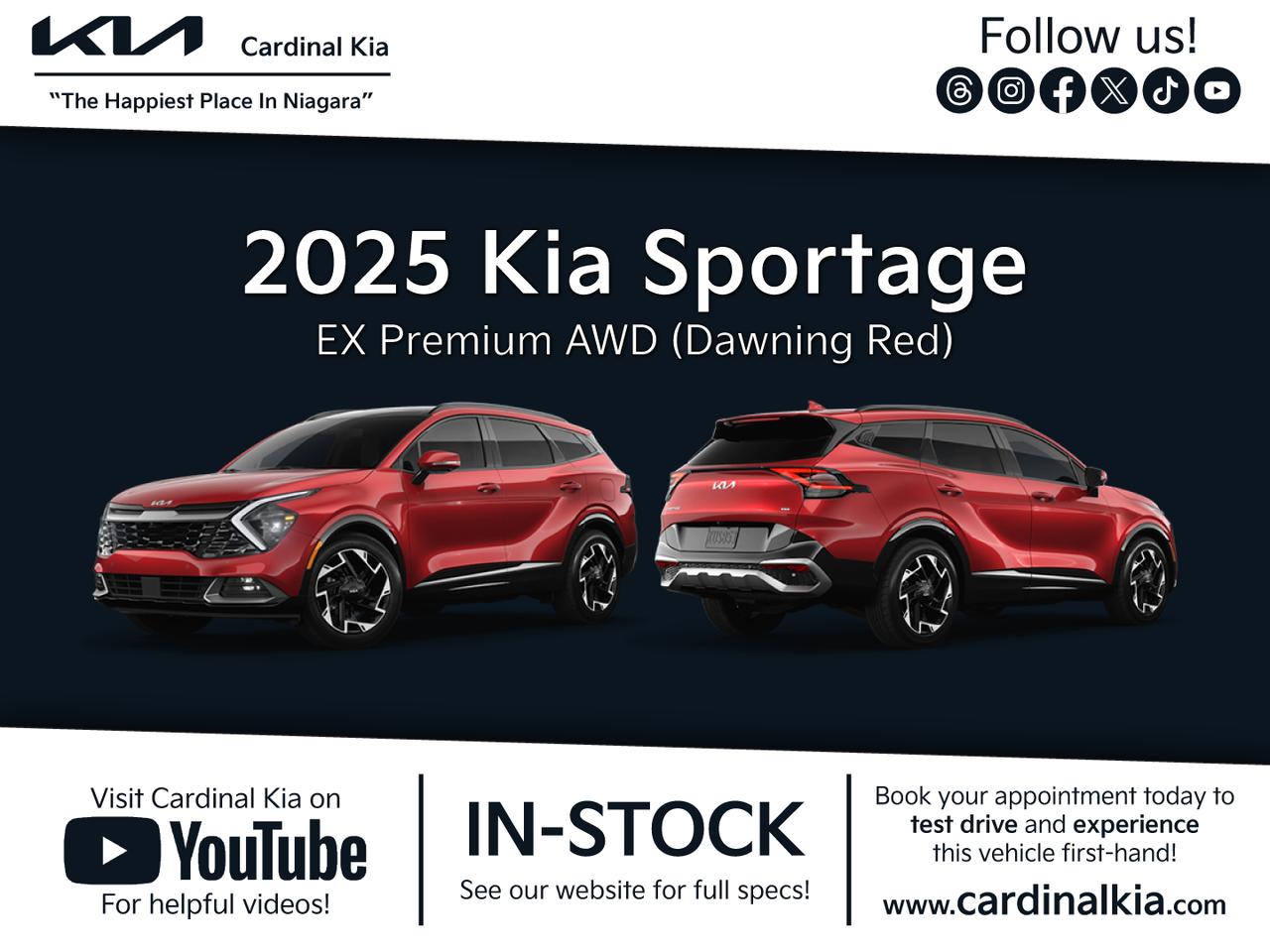 New 2025 Kia Sportage EX Premium for sale in Niagara Falls, ON