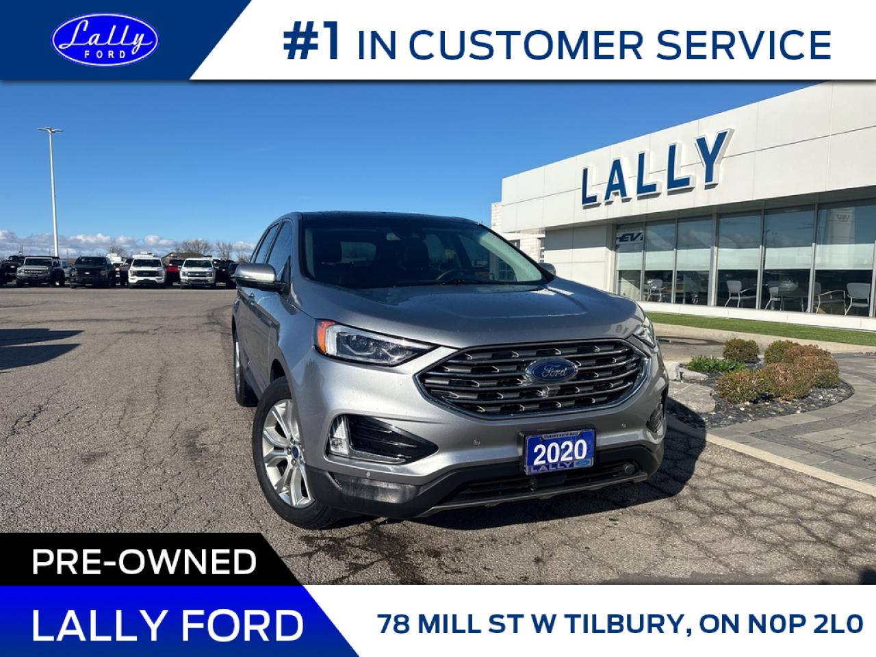 Used 2020 Ford Edge Titanium, AWD, Roof, Nav, Leather! for sale in Tilbury, ON