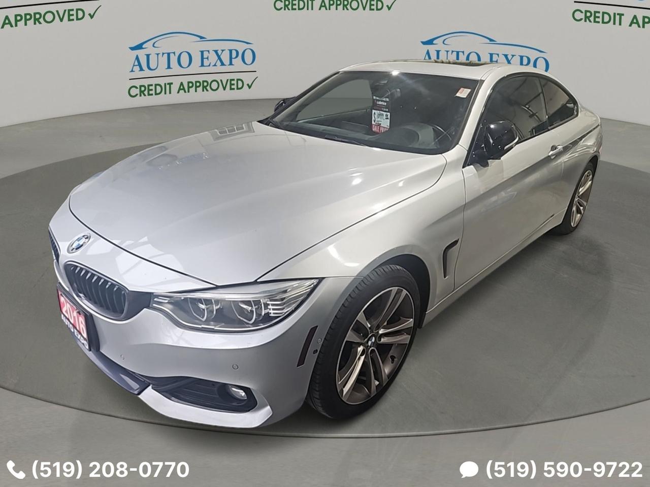 <p>Get ready to turn heads with this sleek and sophisticated 2016 BMW 4 Series 428i XDrive. This certified pre-owned coupe, available at Auto Expo Inc., boasts a dynamic combination of performance and luxury thats sure to impress. With its striking silver exterior and black leather interior, this BMW exudes an air of refined elegance. The 4-cylinder engine provides a thrilling driving experience, while the all-wheel drive system ensures exceptional handling and stability in all conditions. This 428i XDrive has a well-maintained 149,000km on the odometer, ready for many more miles of luxurious driving.</p><p>Step inside and experience a world of comfort and convenience. The 428i XDrive comes equipped with a suite of premium features designed to enhance your every journey. Enjoy the convenience of keyless entry and a power trunk, while the heated seats and heated mirrors keep you warm and comfortable on chilly days. The sunroof opens up the cabin to the sky, allowing you to soak in the sun and fresh air. Stay connected with Bluetooth connectivity and enjoy crystal-clear sound through the CD player.</p><p>This BMW 4 Series 428i XDrive is a perfect blend of performance, luxury, and technology. Here are five features that truly make this car stand out:</p><ol><li><strong>Certified Pre-Owned:</strong> Enjoy peace of mind knowing this vehicle has undergone a rigorous inspection,</li><li><strong>All-Wheel Drive:</strong> Experience confident handling and traction in any weather condition.</li><li><strong>Sunroof:</strong> Let the sunshine in and enjoy the open-air driving experience.</li><li><strong>Heated Seats:</strong> Stay warm and comfortable even on the coldest days.</li><li><strong>GPS Navigation:</strong> Never get lost again with the convenience of built-in navigation.</li></ol><p>Visit Auto Expo Inc. today and experience the thrill of driving this luxurious BMW 4 Series 428i XDrive.</p><p>if the ad is online then it is available, and this Unit will not disappoint you,</p><p><span style=border: 0px solid #e5e7eb; box-sizing: border-box; --tw-border-spacing-x: 0; --tw-border-spacing-y: 0; --tw-translate-x: 0; --tw-translate-y: 0; --tw-rotate: 0; --tw-skew-x: 0; --tw-skew-y: 0; --tw-scale-x: 1; --tw-scale-y: 1; --tw-scroll-snap-strictness: proximity; --tw-ring-offset-width: 0px; --tw-ring-offset-color: #fff; --tw-ring-color: rgba(59,130,246,.5); --tw-ring-offset-shadow: 0 0 #0000; --tw-ring-shadow: 0 0 #0000; --tw-shadow: 0 0 #0000; --tw-shadow-colored: 0 0 #0000; font-family: Inter, ui-sans-serif, system-ui, -apple-system, BlinkMacSystemFont, Segoe UI, Roboto, Helvetica Neue, Arial, Noto Sans, sans-serif, Apple Color Emoji, Segoe UI Emoji, Segoe UI Symbol, Noto Color Emoji; font-size: 14pt; font-weight: bolder;>We Finance,,,</span></p><p style=border: 0px solid #e5e7eb; box-sizing: border-box; --tw-border-spacing-x: 0; --tw-border-spacing-y: 0; --tw-translate-x: 0; --tw-translate-y: 0; --tw-rotate: 0; --tw-skew-x: 0; --tw-skew-y: 0; --tw-scale-x: 1; --tw-scale-y: 1; --tw-scroll-snap-strictness: proximity; --tw-ring-offset-width: 0px; --tw-ring-offset-color: #fff; --tw-ring-color: rgba(59,130,246,.5); --tw-ring-offset-shadow: 0 0 #0000; --tw-ring-shadow: 0 0 #0000; --tw-shadow: 0 0 #0000; --tw-shadow-colored: 0 0 #0000; margin: 0px; font-family: Inter, ui-sans-serif, system-ui, -apple-system, BlinkMacSystemFont, Segoe UI, Roboto, Helvetica Neue, Arial, Noto Sans, sans-serif, Apple Color Emoji, Segoe UI Emoji, Segoe UI Symbol, Noto Color Emoji;><span style=border: 0px solid #e5e7eb; box-sizing: border-box; --tw-border-spacing-x: 0; --tw-border-spacing-y: 0; --tw-translate-x: 0; --tw-translate-y: 0; --tw-rotate: 0; --tw-skew-x: 0; --tw-skew-y: 0; --tw-scale-x: 1; --tw-scale-y: 1; --tw-scroll-snap-strictness: proximity; --tw-ring-offset-width: 0px; --tw-ring-offset-color: #fff; --tw-ring-color: rgba(59,130,246,.5); --tw-ring-offset-shadow: 0 0 #0000; --tw-ring-shadow: 0 0 #0000; --tw-shadow: 0 0 #0000; --tw-shadow-colored: 0 0 #0000; font-weight: bolder; font-size: 18px; color: #333333;>OMVIC Licensed, UCDA & Carfax Member,,,</span></p><p style=border: 0px solid #e5e7eb; box-sizing: border-box; --tw-border-spacing-x: 0; --tw-border-spacing-y: 0; --tw-translate-x: 0; --tw-translate-y: 0; --tw-rotate: 0; --tw-skew-x: 0; --tw-skew-y: 0; --tw-scale-x: 1; --tw-scale-y: 1; --tw-scroll-snap-strictness: proximity; --tw-ring-offset-width: 0px; --tw-ring-offset-color: #fff; --tw-ring-color: rgba(59,130,246,.5); --tw-ring-offset-shadow: 0 0 #0000; --tw-ring-shadow: 0 0 #0000; --tw-shadow: 0 0 #0000; --tw-shadow-colored: 0 0 #0000; margin: 0px; font-family: Inter, ui-sans-serif, system-ui, -apple-system, BlinkMacSystemFont, Segoe UI, Roboto, Helvetica Neue, Arial, Noto Sans, sans-serif, Apple Color Emoji, Segoe UI Emoji, Segoe UI Symbol, Noto Color Emoji;>We specialize in domestic and import vehicles! Our wide selection offers something for every need and budget! Visit us @ 450 Belmont Ave West, Kitchener!</p><p>&nbsp;</p>
