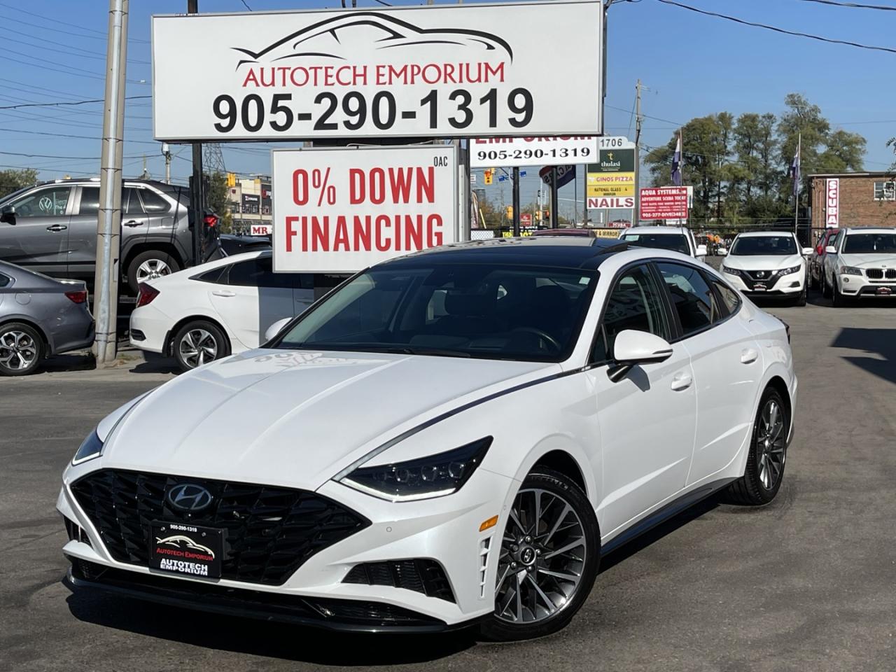 Used 2021 Hyundai Sonata Ultimate Pearl White Loaded / Pano Roof / Ambient Lighting for sale in Mississauga, ON