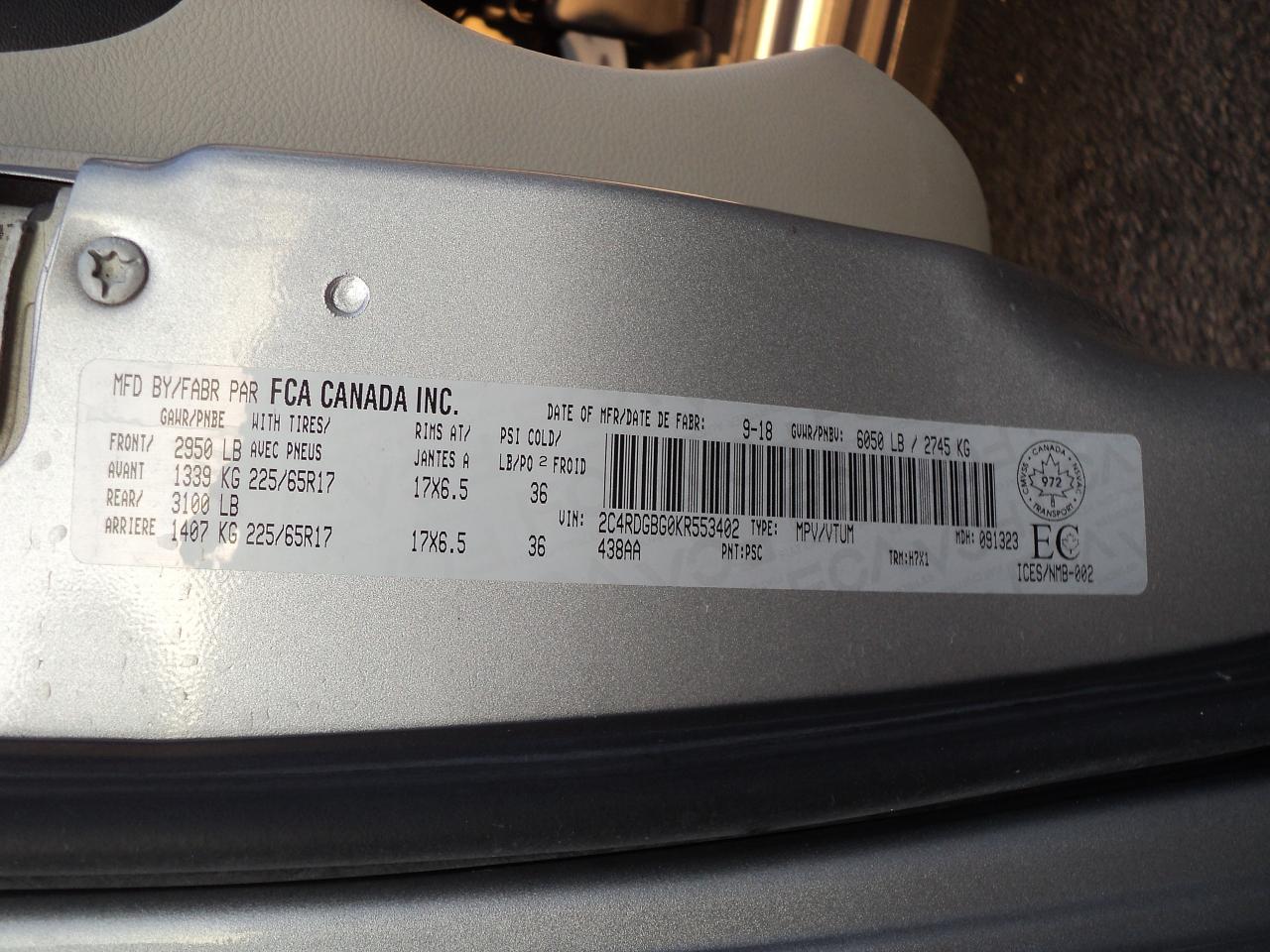 2019 Dodge Grand Caravan SXT Stow-N-Go 3.6L6cyl 7Seater BackUpCam - Photo #38