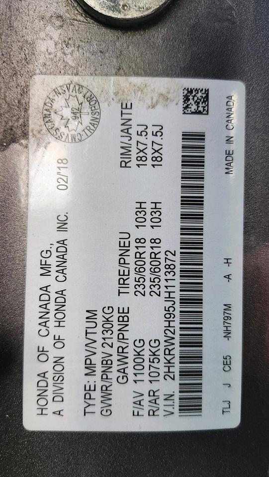 2018 Honda CR-V Touring AWD Photo