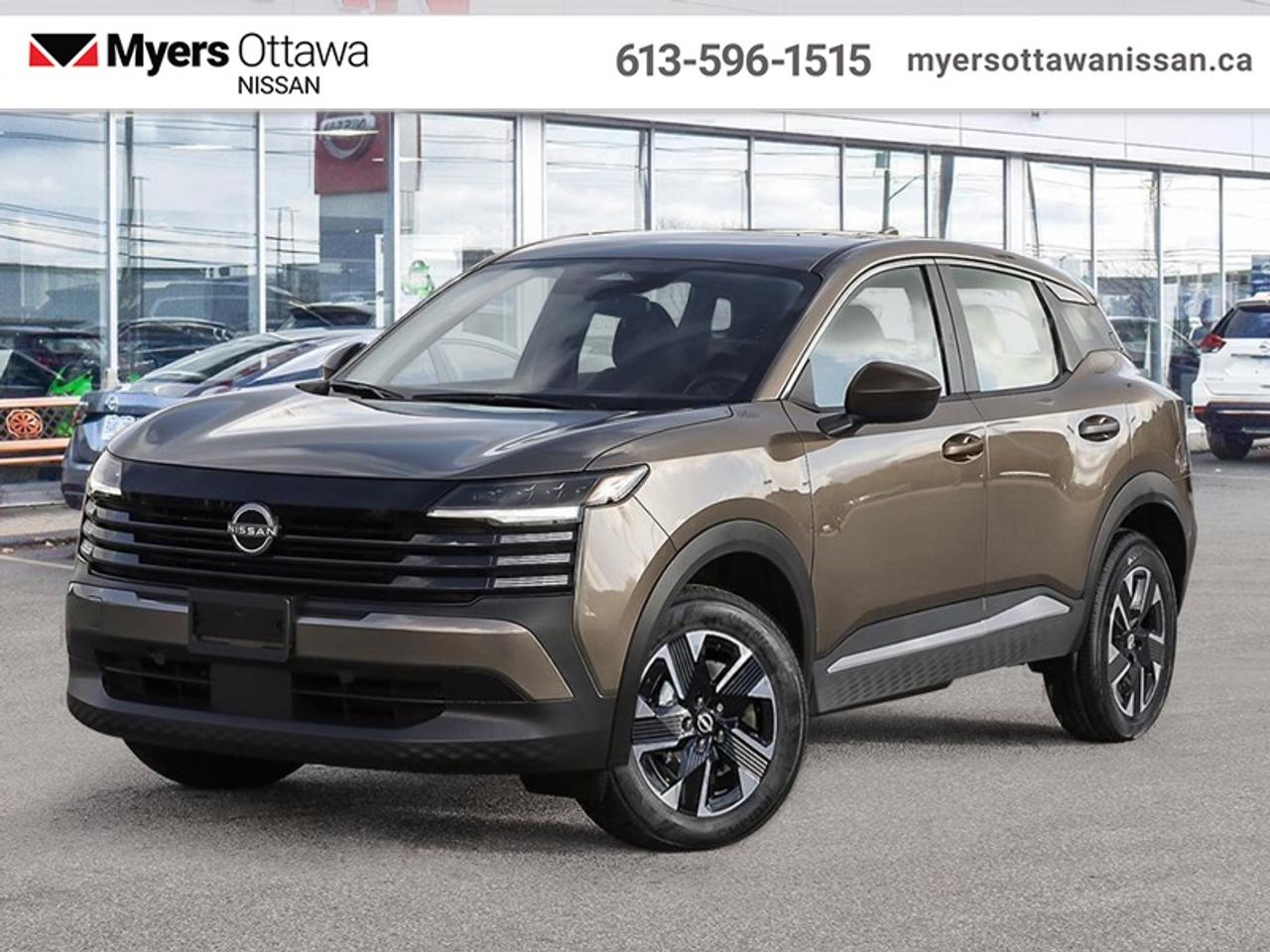 <b>Heated Seats,  Wireless Charging,  Heated Steering Wheel,  Remote Start,  Blind Spot Detection!</b><br> <br> <br> <br>Make the most of every day with the versatile, spirited, and efficient 2025 Kicks. <br> <br>This Kicks did not take any shortcuts, but it is offering you a shortcut to possibility. Make the most of every day with intelligent features that help you express your personal style and feel your playlist with the incredible infotainment system. It really is time you put you first, and this 2025 Kicks is here for it.<br> <br>This Gun Metallical Metallic SUV has an Automatic transmission and is powered by a 141HP 2.0L 4 Cylinder Engine. <br> <br> Our Kickss trim level is SV. Standard features include a heated steering wheel with heated front seats, wireless charging, remote engine start, blind spot warning, lane departure warning, collision mitigation, and rear parking sensors. Also standard is a 12.3-inch infotainment screen with wireless Apple CarPlay and Android Auto, and SiriusXM satellite radio. This vehicle has been upgraded with the following features: Heated Seats, Wireless Charging, Heated Steering Wheel, Remote Start, Blind Spot Detection, Lane Departure Warning, Apple CarPlay.<br><br> <br>To apply right now for financing use this link: <a href=https://www.myersottawanissan.ca/finance target=_blank>https://www.myersottawanissan.ca/finance</a><br><br> <br/> See dealer for details. <br> <br><br> Come by and check out our fleet of 20+ used cars and trucks and 60+ new cars and trucks for sale in Ottawa.  o~o