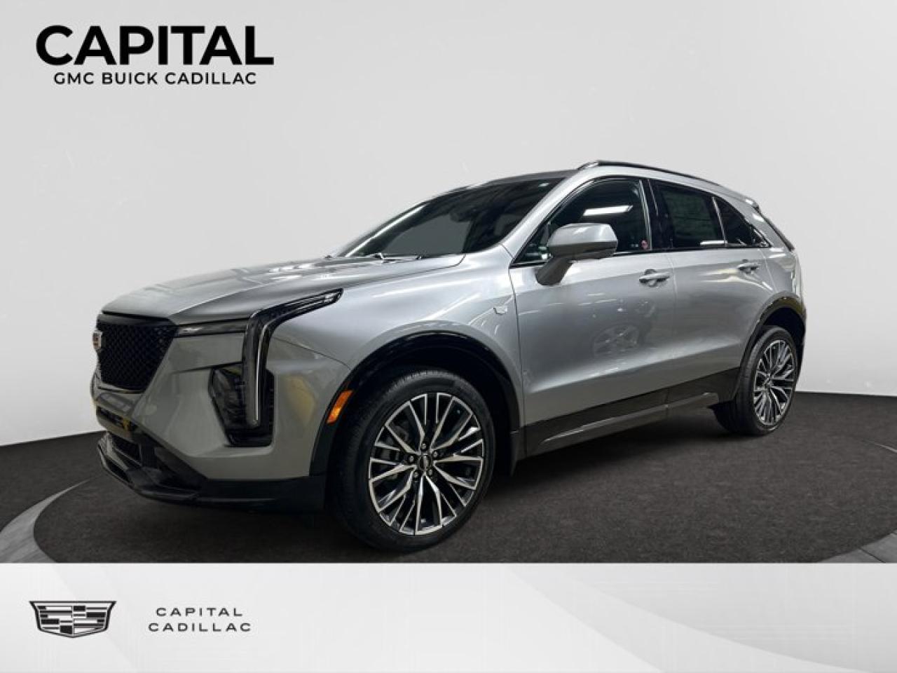 This 2025 Cadillac XT4 in Argent Silver Metallic is equipped with AWD and Turbocharged Gas I4 2.0L/122 engine.The Cadillac XT4 is confident by design. Striking new front and rear LED signature lighting remain distinctively Cadillac and comes standard with eye-catching 18in alloy wheels. With available roof rails that can be used to support bikes and other items, an escape is a must. A thoughtfully created interior provides segment-leading rear leg room and knee clearance for backseat passengers, while there are more than six storage areas in the front-floor console alone. Theres even a special place for your umbrella cleverly designed into the front door panels. The XT4 also allows for ample cargo room behind the 60/40 folding rear seats for additional versatility. The luxurious interior features available massaging front seats with heat and ventilation for a more relaxing drive. And a foot sensor to open the available liftgate hands-free is located underneath the rear of the XT4 and easily identified with ground projection of the Cadillac logo. An all-new turbocharged engine delivers 237hp and 258 lb.-ft. of torque, not to mention it automatically switches to 2-cylinder operation under certain conditions for enhanced efficiency. Its 9-speed automatic transmission, active sport suspension, twin-clutch all-wheel drive and selectable driving modes allow you to own any kind of road. The XT4 offers a range of convenient features for staying connected on the road, including intuitive controls, rear camera mirror, instrument panel, device pairing, Bluetooth integration, and available head-up display. Youll also find a comprehensive suite of safety features such as advanced adaptive cruise control, safety alert seat and automatic braking.Exclusive features of the XT4 Sport include: 18-in 10-spoke alloy wheels and Diamond Cut/Argent Metallic finish, Gloss-black mesh grille, Body-color door handles, Gloss-black roof rails and side window surrounds, Cadillac user experience with rotary controller, 7-speaker audio system with auxiliary amplifier, Sport leather-wrapped steering wheel, Front and Rear Park Assist, Lane Change Alert with Side Blind Zone Alert, Rear Cross Traffic Alert, and Safety Alert Seat.Check out this vehicles pictures, features, options and specs, and let us know if you have any questions. Helping find the perfect vehicle FOR YOU is our only priority.P.S...Sometimes texting is easier. Text (or call) 306-994-4885 for fast answers at your fingertips!Dealer License #914248Disclaimer: All prices are plus taxes & include all cash credits & loyalties. See dealer for Details.