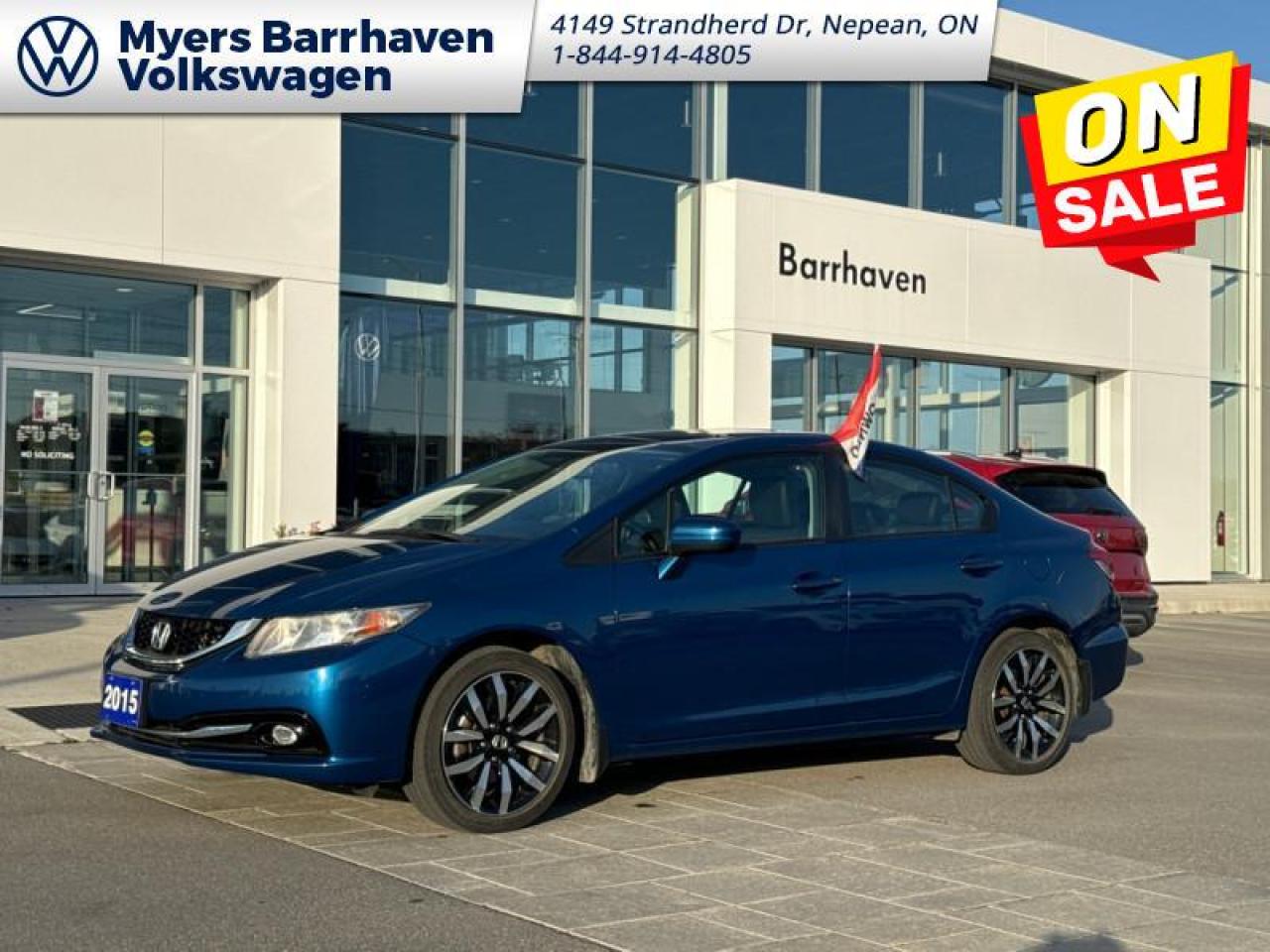 Used 2015 Honda Civic Sedan Touring  - Sunroof -  Leather Seats for sale in Nepean, ON