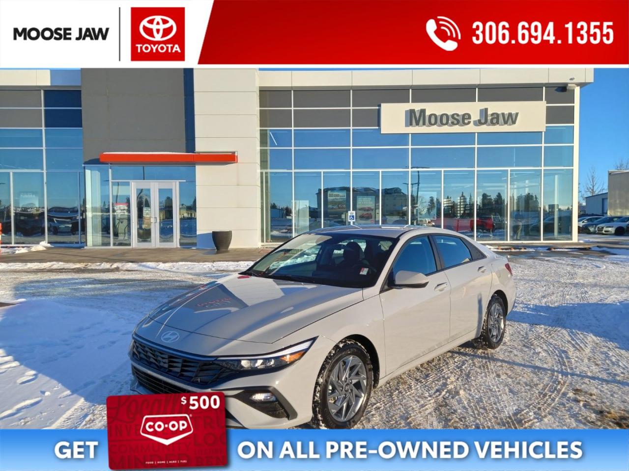 Used 2024 Hyundai Elantra Preferred ACCIDENT FREE,FORWARD COLLISION ASSIST,LANE DEPARTURE WARNING,BLIND SPOT ASSIST,REAR CROSS TRAFFIC A for sale in Moose Jaw, SK