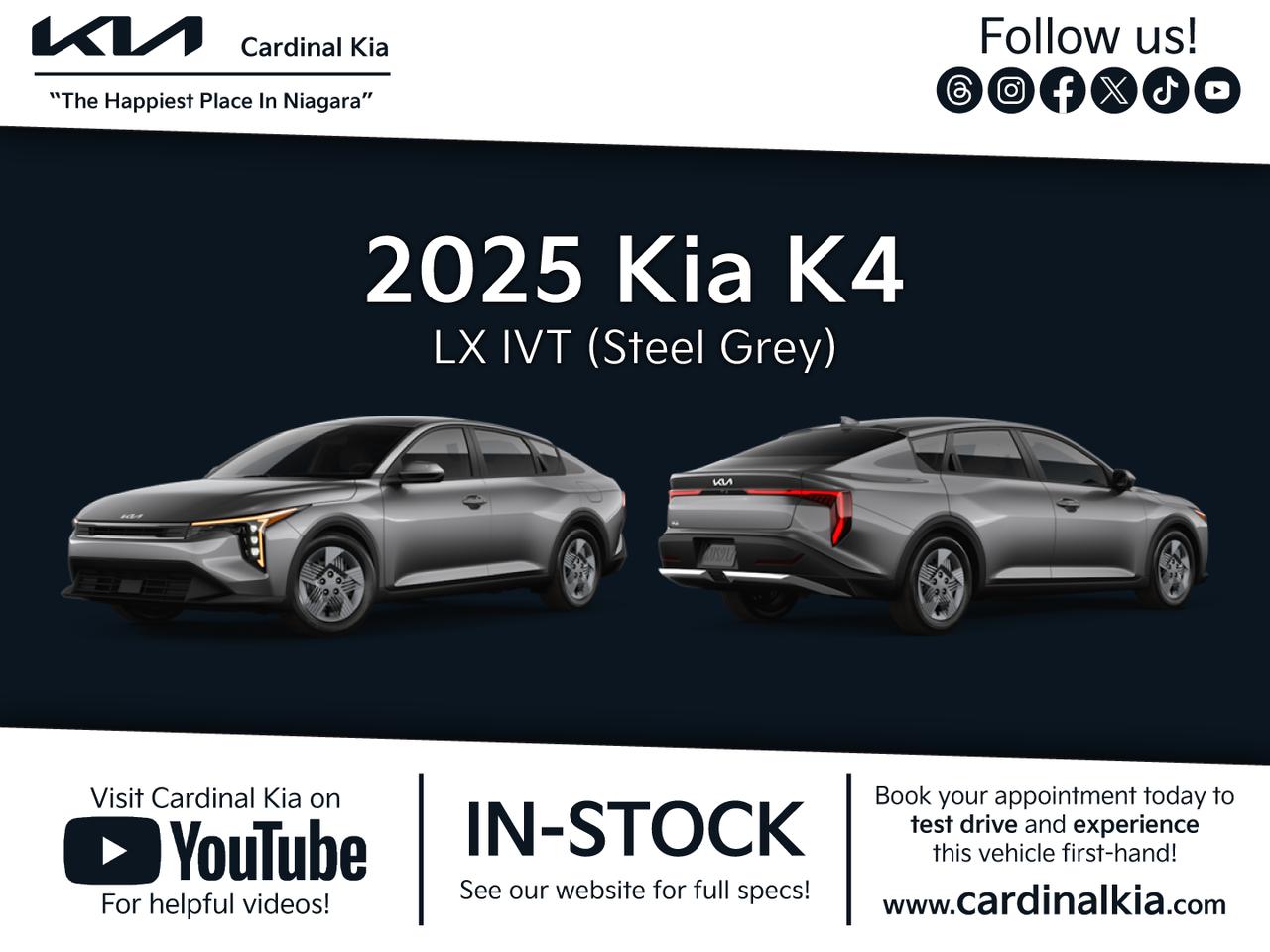 New 2025 Kia K4 LX for sale in Niagara Falls, ON