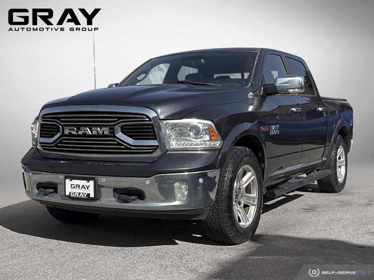 <p><span style=white-space: pre-wrap; caret-color: #1f1f1f; color: #1f1f1f; font-family: Google Sans, Roboto, sans-serif; font-size: 12pt; background-color: #ffffff;>This RAM 1500 3L V6 EcoDiesel comes in the rare Limited trim, is Accident Free and fully loaded with the following options - Leather, Sunroof, Heated/Cooled seats, Remote Start, All Power Options, Nav/Backup cam and plenty more. </span></p><p><span style=font-size: 12pt; font-family: arial, helvetica, sans-serif; color: #000000; background-color: transparent; font-weight: 400; font-style: normal; font-variant-ligatures: normal; font-variant-caps: normal; font-variant-alternates: normal; font-variant-numeric: normal; font-variant-east-asian: normal; font-variant-position: normal; text-decoration: none; vertical-align: baseline; white-space: pre-wrap;>To book a test drive or to come see the vehicle in person, please call us at 289-293-1913 or email us at info@grayautomotivegroup.com to make sure it&rsquo;s still available.</span></p><p><span style=font-size: 12pt; font-family: arial, helvetica, sans-serif;><span style=color: #000000; background-color: #ffffff; font-weight: 400; font-style: normal; font-variant-ligatures: normal; font-variant-caps: normal; font-variant-alternates: normal; font-variant-numeric: normal; font-variant-east-asian: normal; font-variant-position: normal; text-decoration: none; vertical-align: baseline; white-space: pre-wrap;>No hidden fees. HST, licensing, and $12.50 OMVIC transaction fee extra.</span></span></p><p><span style=font-size: 12pt; font-family: arial, helvetica, sans-serif; color: #000000; background-color: #ffffff; font-weight: 400; font-style: normal; font-variant-ligatures: normal; font-variant-caps: normal; font-variant-alternates: normal; font-variant-numeric: normal; font-variant-east-asian: normal; font-variant-position: normal; text-decoration: none; vertical-align: baseline; white-space: pre-wrap;>Financing available at competitive rates.</span></p><p><span style=font-size: 12pt; font-family: arial, helvetica, sans-serif; color: #000000; background-color: #ffffff; font-weight: 400; font-style: normal; font-variant-ligatures: normal; font-variant-caps: normal; font-variant-alternates: normal; font-variant-numeric: normal; font-variant-east-asian: normal; font-variant-position: normal; text-decoration: none; vertical-align: baseline; white-space: pre-wrap;>Trade-Ins Welcome!</span></p><p>&nbsp;</p><p><span style=font-size: 12pt; font-family: arial, helvetica, sans-serif; color: #000000; background-color: #ffffff; font-weight: 400; font-style: normal; font-variant-ligatures: normal; font-variant-caps: normal; font-variant-alternates: normal; font-variant-numeric: normal; font-variant-east-asian: normal; font-variant-position: normal; text-decoration: none; vertical-align: baseline; white-space: pre-wrap;>.</span></p><p>&nbsp;</p><p><span style=font-size: 12pt; font-family: arial, helvetica, sans-serif; color: #000000; background-color: #ffffff; font-weight: 400; font-style: normal; font-variant-ligatures: normal; font-variant-caps: normal; font-variant-alternates: normal; font-variant-numeric: normal; font-variant-east-asian: normal; font-variant-position: normal; text-decoration: none; vertical-align: baseline; white-space: pre-wrap;>.</span></p><p>&nbsp;</p><p><span style=font-size: 12pt; font-family: arial, helvetica, sans-serif; color: #000000; background-color: #ffffff; font-weight: 400; font-style: normal; font-variant-ligatures: normal; font-variant-caps: normal; font-variant-alternates: normal; font-variant-numeric: normal; font-variant-east-asian: normal; font-variant-position: normal; text-decoration: none; vertical-align: baseline; white-space: pre-wrap;>.</span></p><p>&nbsp;</p><p><span style=font-size: 12pt; font-family: arial, helvetica, sans-serif; color: #000000; background-color: transparent; font-weight: 400; font-style: normal; font-variant-ligatures: normal; font-variant-caps: normal; font-variant-alternates: normal; font-variant-numeric: normal; font-variant-east-asian: normal; font-variant-position: normal; text-decoration: none; vertical-align: baseline; white-space: pre-wrap;>Safety Certification package available for $699 and INCLUDES a 2 year powertrain warranty!!</span></p><p><span style=font-size: 12pt; font-family: arial, helvetica, sans-serif; color: #000000; background-color: transparent; font-weight: 400; font-style: normal; font-variant-ligatures: normal; font-variant-caps: normal; font-variant-alternates: normal; font-variant-numeric: normal; font-variant-east-asian: normal; font-variant-position: normal; text-decoration: none; vertical-align: baseline; white-space: pre-wrap;>Terms of included warranty: 24 months. Maximum liability per claim is $600. Powertrain coverage including engine, transmission and differential. </span></p><p><span style=font-size: 12pt; font-family: arial, helvetica, sans-serif; color: #000000; background-color: transparent; font-weight: 400; font-style: normal; font-variant-ligatures: normal; font-variant-caps: normal; font-variant-alternates: normal; font-variant-numeric: normal; font-variant-east-asian: normal; font-variant-position: normal; text-decoration: none; vertical-align: baseline; white-space: pre-wrap;>If you choose to safety the vehicle yourself, the following statement is required by OMVIC:</span></p><p><span style=font-size: 12pt; font-family: arial, helvetica, sans-serif; color: #000000; background-color: transparent; font-weight: 400; font-style: normal; font-variant-ligatures: normal; font-variant-caps: normal; font-variant-alternates: normal; font-variant-numeric: normal; font-variant-east-asian: normal; font-variant-position: normal; text-decoration: none; vertical-align: baseline; white-space: pre-wrap;>This vehicle is being sold &ldquo;as is,&rdquo; unfit, not e-tested and is not represented as being in road worthy condition, mechanically sound or maintained at any guaranteed level of quality. The vehicle may not be fit for use as a means of transportation and may require substantial repairs at the purchaser&rsquo;s expense. It may not be possible to register the vehicle to be driven in its current condition.</span></p>