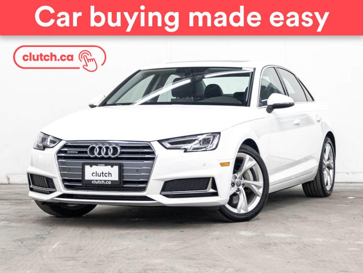 Used 2019 Audi A4 Progressiv AWD w/ Apple CarPlay & Android Auto, Power Sunroof, Nav for sale in Toronto, ON