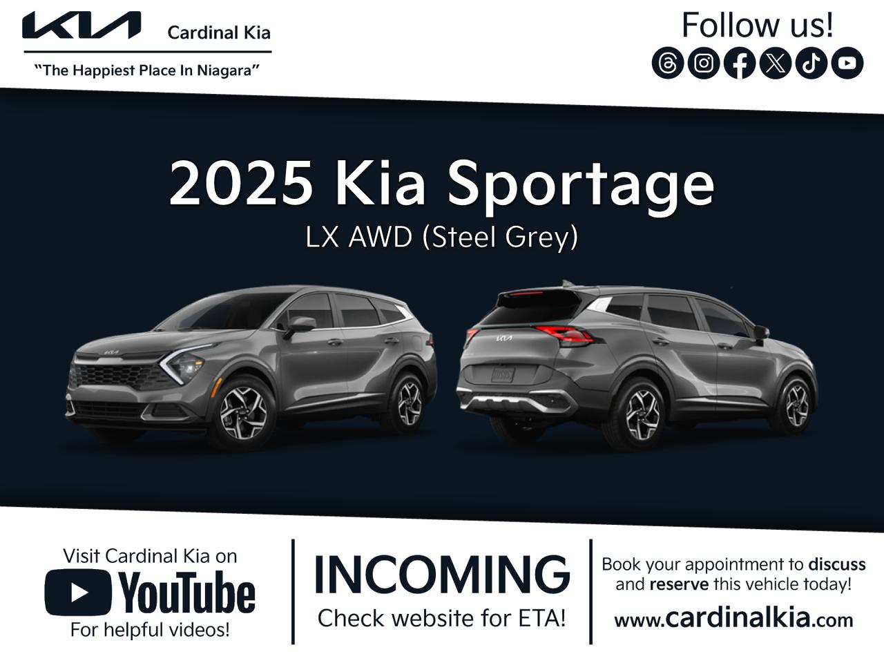 New 2025 Kia Sportage LX for sale in Niagara Falls, ON