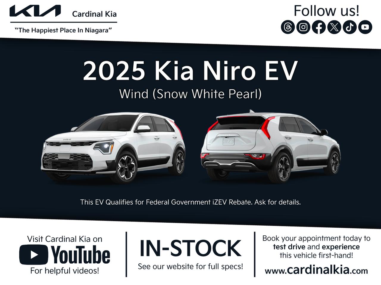 New 2025 Kia NIRO EV Wind for sale in Niagara Falls, ON