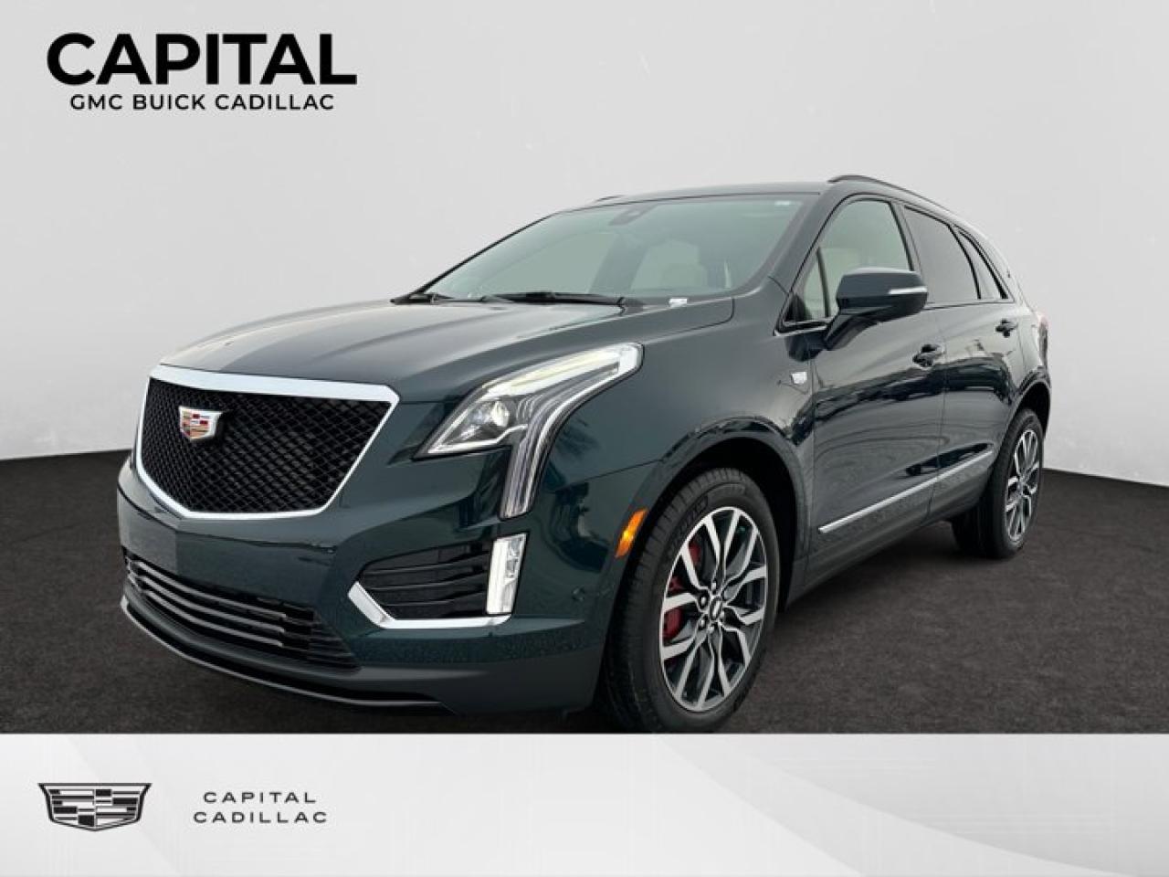 This 2025 Cadillac XT5 in Emerald Lake Metallic is equipped with AWD and Gas V6 3.6L/ engine.The Cadillac XT5 is style for any occasion. The signature grille and crest make a statement with every arrival, while sharp lines and sweeping curves meet jewel-like lighting elements for a style thats truly moving. Available LED Cornering Lamps cast light into corners as you take them, while available LED IntelliBeam headlamps automatically switch between high and low beams as vehicles approach. 20in alloy wheels, illuminating door handles and a hands-free liftgate help you stand apart on any road. Inside, comfort is in control with premium materials and an ultra-view power sunroof. 40/20/40 folding rear seats can also be folded flat to reveal up to 1.78 cubic meters space. With 310hp and 271 lb.-ft. of torque, the 3.6L V6 engine is powerful, but thats not the whole story. Innovative technologies like Active Fuel Management and Auto Stop/Start make this SUV efficient, too. Electronic Precision Shift moves you from Park to Drive in a simple gesture and puts you in command of an advanced 8-speed automatic transmission. Plus, three distinct driver modes and available All-Wheel Drive give you control of the driving experience. The XT5 offers a range of convenient features for staying connected on the road, including an infotainment system, Apple CarPlay and Android Auto compatibility, premium surround sound system, built-in Wi-Fi, navigation, rear camera mirror, wireless charging, reconfigurable gauge cluster and head-up display. Youll also find a comprehensive suite of safety features such as lane keep assist with lane departure warning, lane change alert, surround vision, pedestrian braking, and more.Check out this vehicles pictures, features, options and specs, and let us know if you have any questions. Helping find the perfect vehicle FOR YOU is our only priority.P.S...Sometimes texting is easier. Text (or call) 306-994-4885 for fast answers at your fingertips!Dealer License #914248Disclaimer: All prices are plus taxes & include all cash credits & loyalties. See dealer for Details.