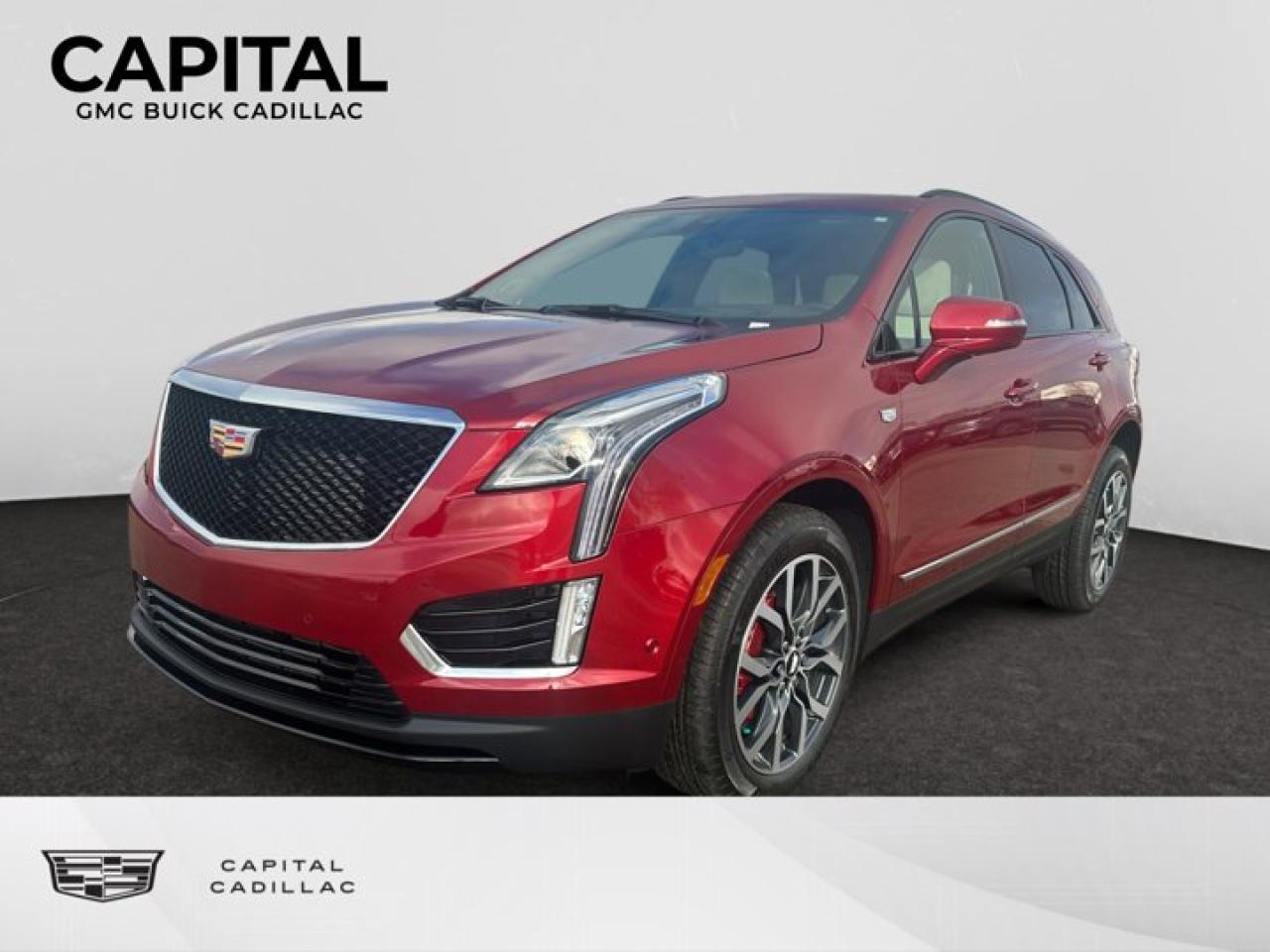 This 2025 Cadillac XT5 in Radiant Red Tintcoat is equipped with AWD and Gas V6 3.6L/ engine.The Cadillac XT5 is style for any occasion. The signature grille and crest make a statement with every arrival, while sharp lines and sweeping curves meet jewel-like lighting elements for a style thats truly moving. Available LED Cornering Lamps cast light into corners as you take them, while available LED IntelliBeam headlamps automatically switch between high and low beams as vehicles approach. 20in alloy wheels, illuminating door handles and a hands-free liftgate help you stand apart on any road. Inside, comfort is in control with premium materials and an ultra-view power sunroof. 40/20/40 folding rear seats can also be folded flat to reveal up to 1.78 cubic meters space. With 310hp and 271 lb.-ft. of torque, the 3.6L V6 engine is powerful, but thats not the whole story. Innovative technologies like Active Fuel Management and Auto Stop/Start make this SUV efficient, too. Electronic Precision Shift moves you from Park to Drive in a simple gesture and puts you in command of an advanced 8-speed automatic transmission. Plus, three distinct driver modes and available All-Wheel Drive give you control of the driving experience. The XT5 offers a range of convenient features for staying connected on the road, including an infotainment system, Apple CarPlay and Android Auto compatibility, premium surround sound system, built-in Wi-Fi, navigation, rear camera mirror, wireless charging, reconfigurable gauge cluster and head-up display. Youll also find a comprehensive suite of safety features such as lane keep assist with lane departure warning, lane change alert, surround vision, pedestrian braking, and more.Check out this vehicles pictures, features, options and specs, and let us know if you have any questions. Helping find the perfect vehicle FOR YOU is our only priority.P.S...Sometimes texting is easier. Text (or call) 306-994-4885 for fast answers at your fingertips!Dealer License #914248Disclaimer: All prices are plus taxes & include all cash credits & loyalties. See dealer for Details.