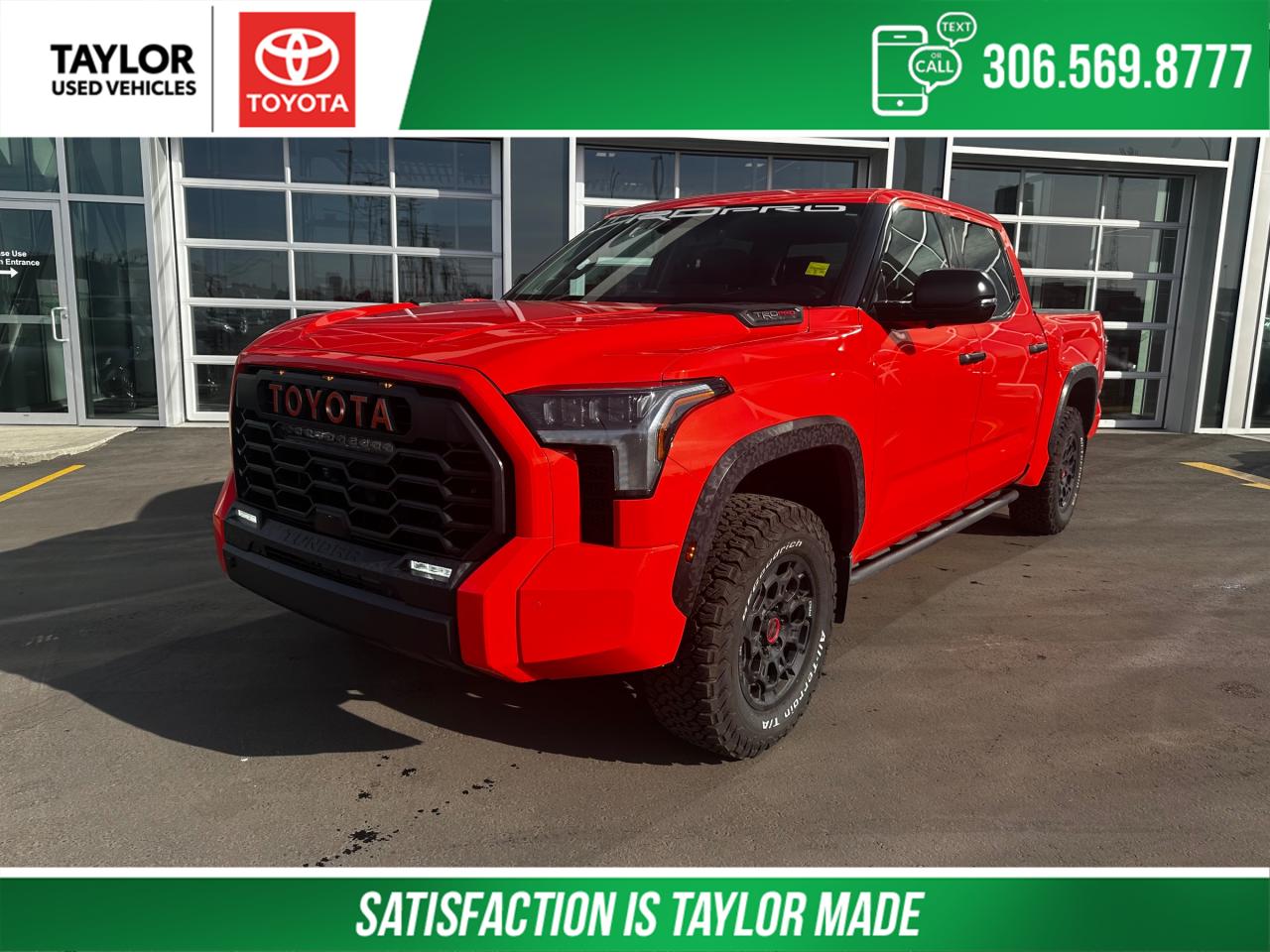 Used 2023 Toyota Tundra Hybrid Limited TRD PRO in SOLAR OCTANE! for sale in Regina, SK