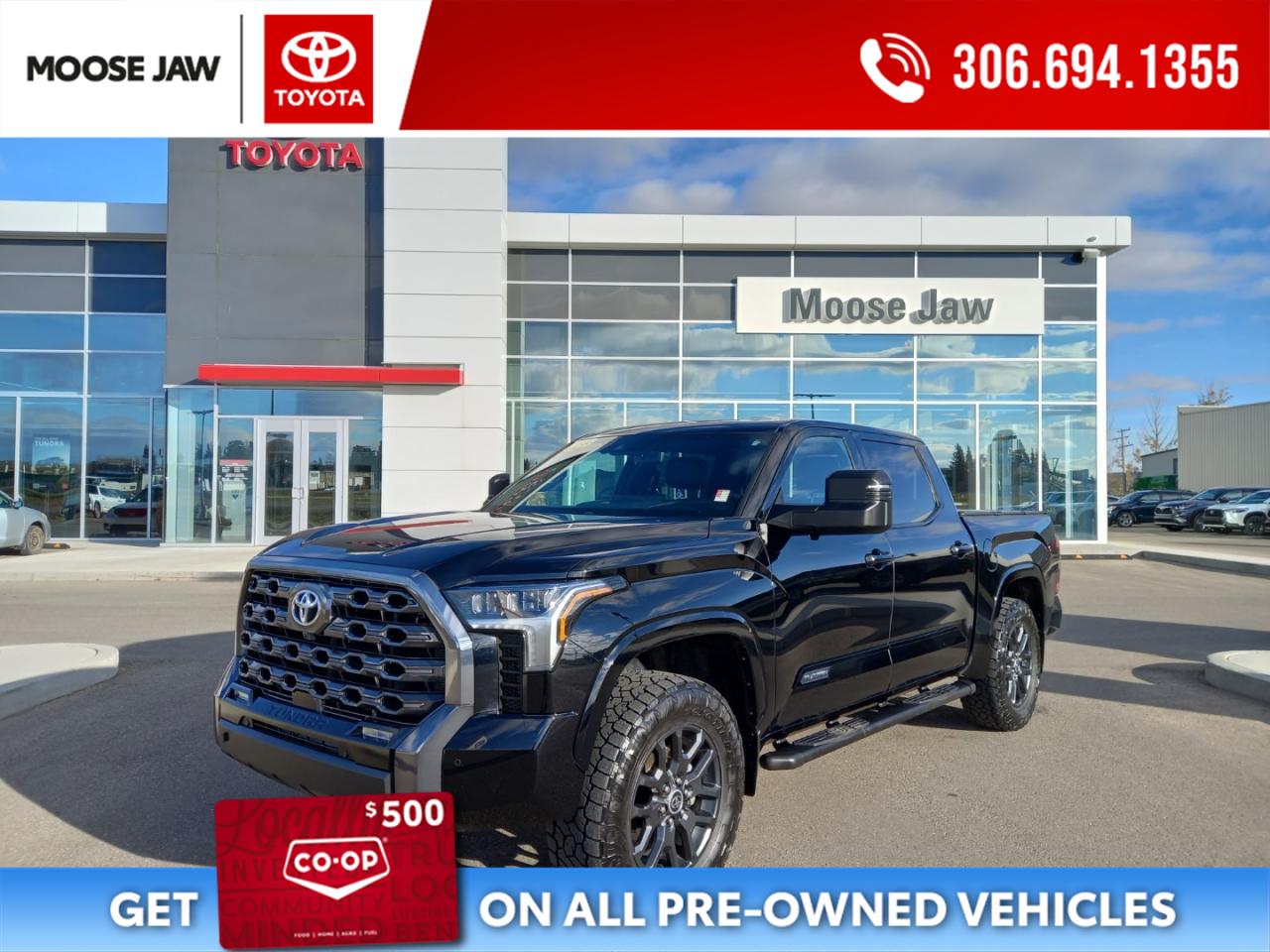 Used 2023 Toyota Tundra Platinum LOCAL TRADE,HEATED/VENTILATED P. LTR SEATS,PANORAMIC SUNROOF,JBL 12 SPEAKER AUDIO,DIGITAL REARVIEW M for sale in Moose Jaw, SK