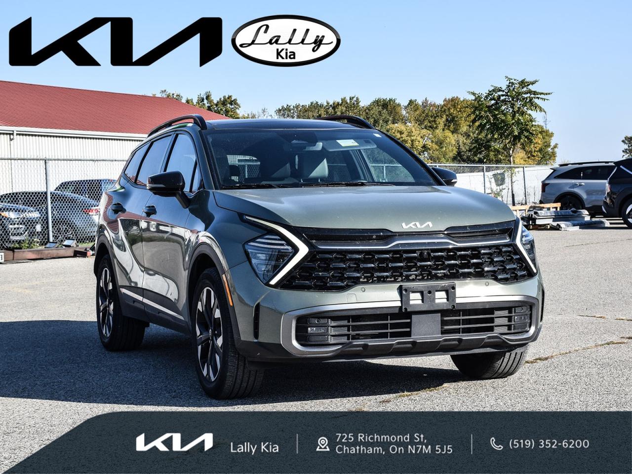 Used 2023 Kia Sportage X-Line Limited w/Green Interior AWD/ONE OWNER/ACCIDENT FREE/POWER LIFTGATE/POWER MOONROOF/HEATED AND AIR COOLED FRONT BUCKET SEATS for sale in Chatham, ON