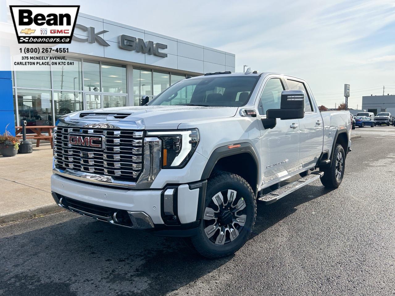 New 2025 GMC Sierra 2500 HD Denali DURAMAX 6.6L V8 WITH REMOTE START/ENTRY, HEATED SEATS, HEATED STEERING WHEEL, VENTILATED SEATS, SUNROOF, HD SURROUND VISION for sale in Carleton Place, ON