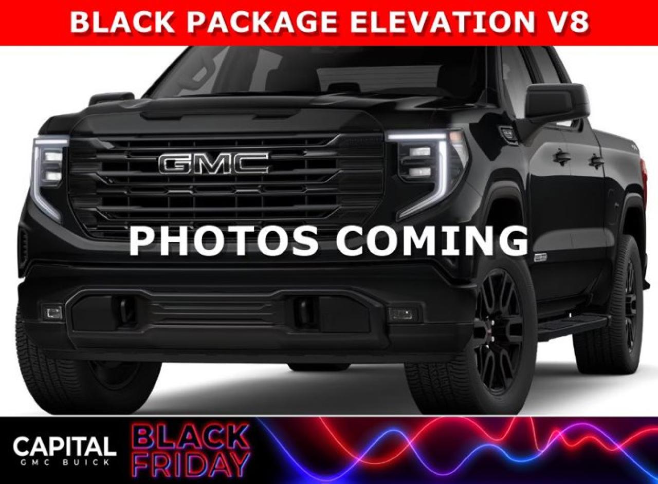 Take a look at this GMC Sierra 1500 ELEVATION Crew Cab with the powerful 5.3L V8 engine... Loaded with options like heated steering, heated Bucket seats, Elevation Black Package, Center Console, Assist Steps, Black Emblems, GMC MultiPro Tailgate, All-weather floor covers, Wireless Charging, 13.4 Infotainment Screen, Remote Start, Pro Safety Package and so much more... Call now to find out more!Ask for the Internet Department for more information or book your test drive today! Text 825-445-0521 for fast answers at your fingertips!AMVIC Licensed Dealer - Licence Number B1044900Disclaimer: All prices are plus taxes and include all cash credits and loyalties. See dealer for details. AMVIC Licensed Dealer # B1044900