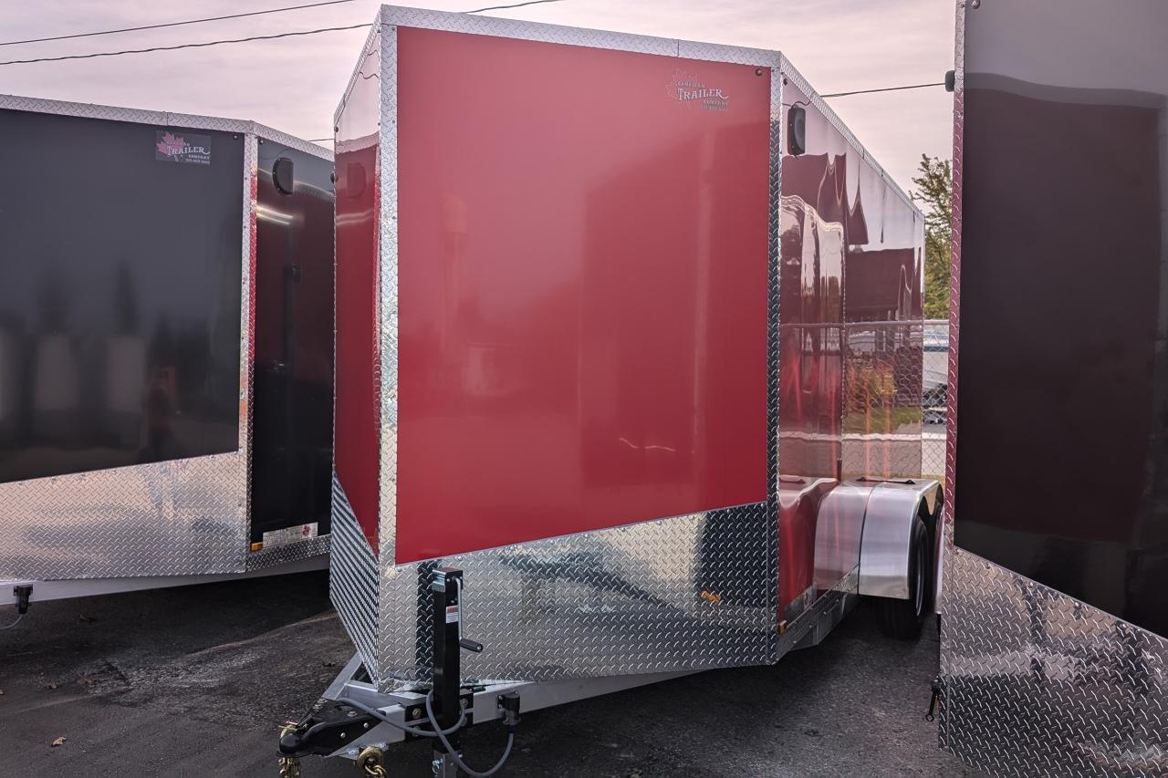 2024 Canadian Trailer Company 7x14 V Nose Cargo Trailer Aluminum Tandem Axle Photo7