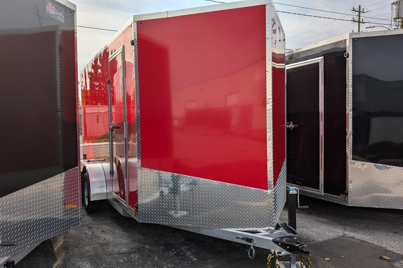 New 2024 Canadian Trailer Company 7x14 V Nose Cargo Trailer Aluminum Tandem Axle for sale in Guelph, ON