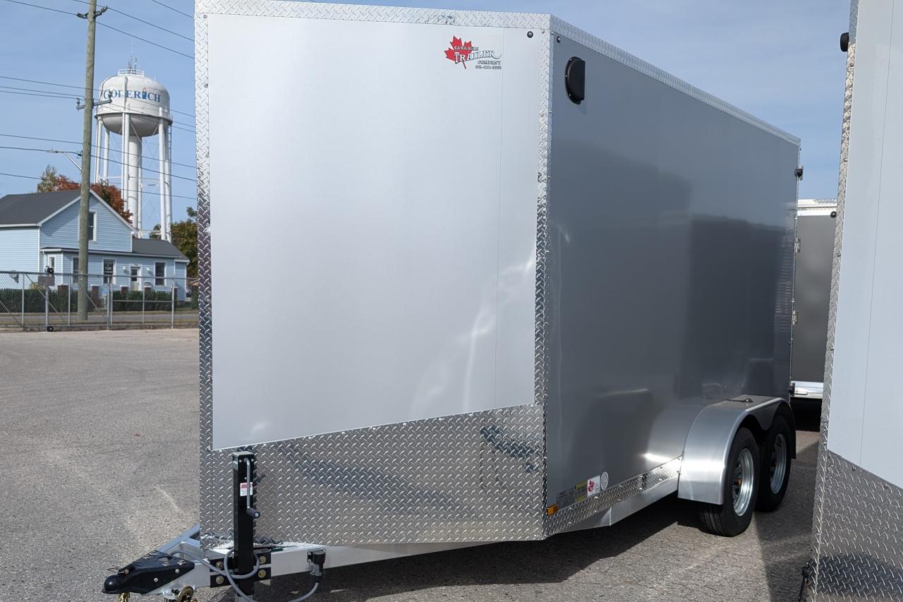 2024 Canadian Trailer Company 7x14 V Nose Cargo Trailer Aluminum Tandem Axle Photo2