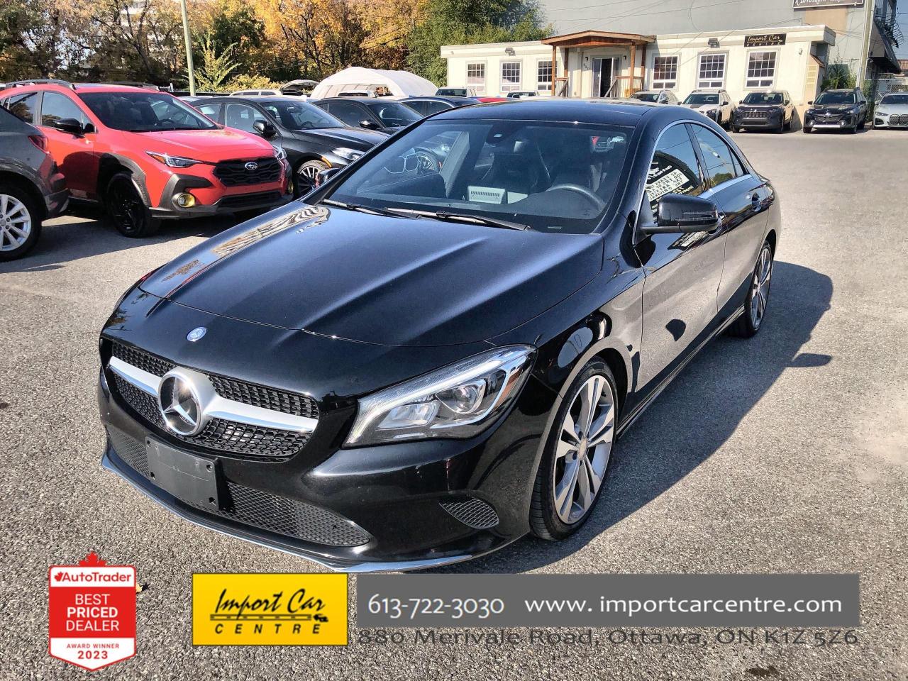 Used 2018 Mercedes-Benz CLA-Class LEATHERETTE, MEMORY PKG, PANO. ROOF, NAV, BK.CAM, for sale in Ottawa, ON