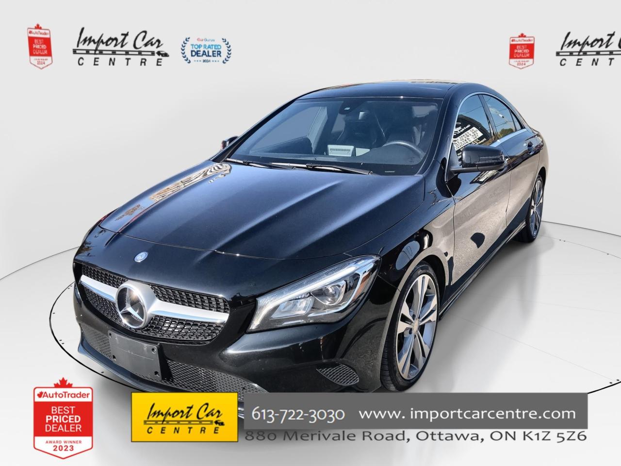 Used 2018 Mercedes-Benz CLA-Class LEATHERETTE, MEMORY PKG, PANO. ROOF, BK.CAM, HTD. for sale in Ottawa, ON