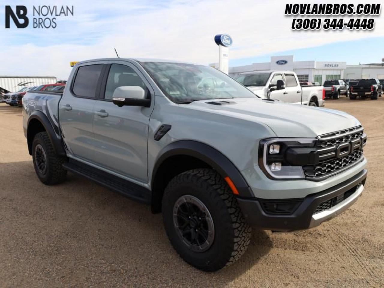 <b>Leather Seats,  Heated Seat, Spray-in Bedliner!</b><br> <br> <br> <br>Check out our great inventory of new vehicles at Novlan Brothers!<br> <br>  Powerful, refined and ultimately economical, this Ford Ranger ready to get the job done right. <br> <br>With astounding capability for its size, along with a refined and well thought out interior, this Ford Ranger is exactly what you have been looking for. Efficient, yet powerful and with a ton of helpful features, this amazing midsize truck is perfect for the urban worksite, while the plush interior and off-road capability make sure your weekend getaway is as far away as possible. In this Ford Ranger, the only thing that feels midsized is the footprint.<br> <br> This cactus grey Crew Cab 4X4 pickup   has a 10 speed automatic transmission and is powered by a  415HP 3.0L V6 Cylinder Engine.<br> <br> Our Rangers trim level is Raptor. This Ranger Raptor is a transformative package that features FOX off-road baja suspension, beefy exterior styling, front and rear locking differentials, undercarriage skid plates and active anti-roll bars for an incredible desert-running experience. This truck is also decked with amazing features such as a sonorous 10-speaker B&O audio system, heated leather-trimmed front seats with power lumbar support, a heated steering wheel, adaptive cruise control, smart device remote engine start, and SYNC 4A with navigation capability. Additional features include blind spot detection, lane keeping assist with lane departure warning, active park assist with automated parking sensors, and an aerial view camera system. This vehicle has been upgraded with the following features: Leather Seats,  Heated Seat, Spray-in Bedliner. <br><br> View the original window sticker for this vehicle with this url <b><a href=http://www.windowsticker.forddirect.com/windowsticker.pdf?vin=1FTER4LR3RLE48290 target=_blank>http://www.windowsticker.forddirect.com/windowsticker.pdf?vin=1FTER4LR3RLE48290</a></b>.<br> <br>To apply right now for financing use this link : <a href=http://novlanbros.com/credit/ target=_blank>http://novlanbros.com/credit/</a><br><br> <br/> See dealer for details. <br> <br><br> Come by and check out our fleet of 40+ used cars and trucks and 80+ new cars and trucks for sale in Paradise Hill.  o~o