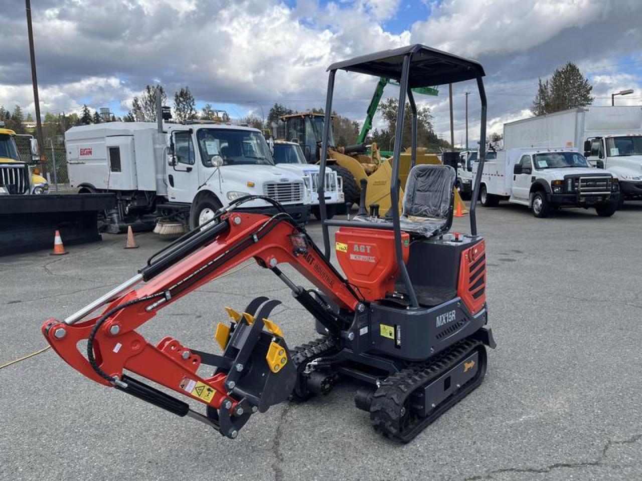 2024 AGT Mini Excavator MX15R, red exterior, black interior, vinyl.  $6,980.00 plus $375 processing fee, $7,355.00 total payment obligation before taxes.  Listing report, warranty, contract commitment cancellation fee, financing available on approved credit (some limitations and exceptions may apply). All above specifications and information is considered to be accurate but is not guaranteed and no opinion or advice is given as to whether this item should be purchased. We do not allow test drives due to theft, fraud, acts of vandalism and undetectable impaired driving. Instead we provide the following benefits: Complimentary Warranty (with options to extend), Limited Money Back Satisfaction Guarantee on Fully Completed Contracts, Contract Commitment Cancellation, and an Open-Ended Sell-Back Option. Ask seller for details or call 604-522-REPO(7376) to confirm listing availability.