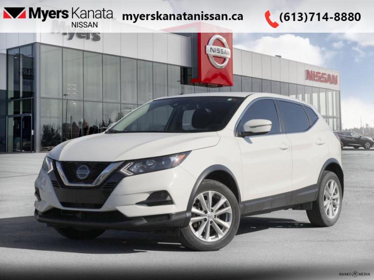 <b>Heated Seats,  NissanConnect,  Apple CarPlay,  Android Auto,  Siri Eyes Free!</b><br> <br>  Compare at $23495 - KANATA NISSAN PRICE is just $22995! <br> <br>   This versatile Nissan Qashqai is a small crossover thats big on style. This  2021 Nissan Qashqai is for sale today in Kanata. This  SUV has 45,622 kms. Its  white in colour  . It has an automatic transmission and is powered by a  141HP 2.0L 4 Cylinder Engine. <br> <br> Our Qashqais trim level is S. This Qashqai S comes well equipped with features like quick comfort heated front seats, NissanConnect featuring Apple CarPlay and Android Auto, a rearview monitor and Siri eyes free. It also includes a 7 inch colour touch-screen display, air conditioning, power windows, power locks and keyless remote entry.  This vehicle has been upgraded with the following features: Heated Seats,  Nissanconnect,  Apple Carplay,  Android Auto,  Siri Eyes Free,  Touchscreen. <br> <br/><br> Payments from <b>$369.85</b> monthly with $0 down for 84 months @ 8.99% APR O.A.C. ( Plus applicable taxes -  and licensing    ).  See dealer for details. <br> <br>*LIFETIME ENGINE TRANSMISSION WARRANTY NOT AVAILABLE ON VEHICLES WITH KMS EXCEEDING 140,000KM, VEHICLES 8 YEARS & OLDER, OR HIGHLINE BRAND VEHICLE(eg. BMW, INFINITI. CADILLAC, LEXUS...)<br> Come by and check out our fleet of 40+ used cars and trucks and 80+ new cars and trucks for sale in Kanata.  o~o