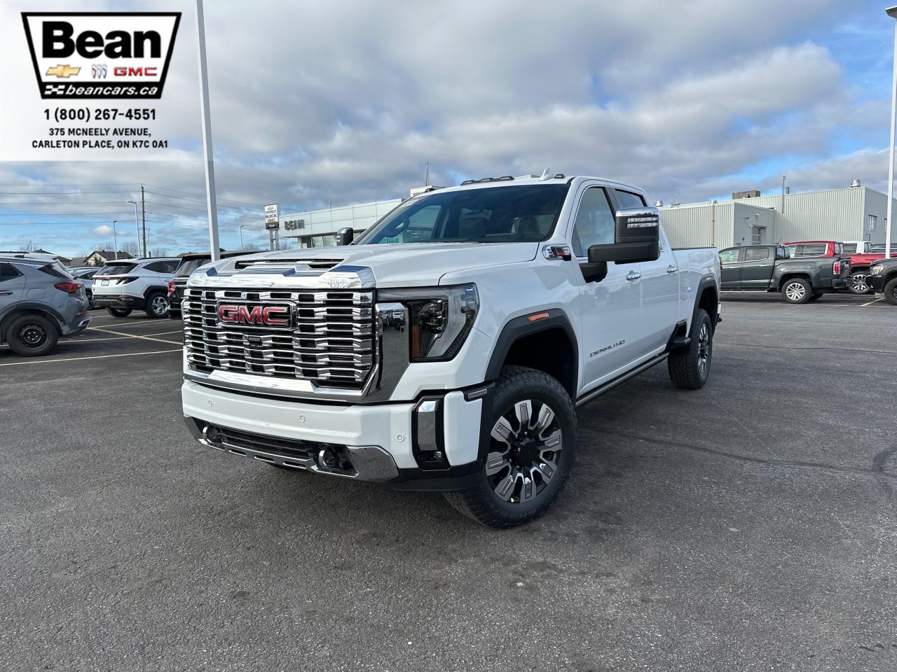 New 2025 GMC Sierra 2500 HD Denali DURAMAX 6.6L V8 WITH REMOTE START/ENTRY, HEATED SEATS, HEATED STEERING WHEEL, VENTILATED SEATS, SUNROOF, HD SURROUND VISION for sale in Carleton Place, ON