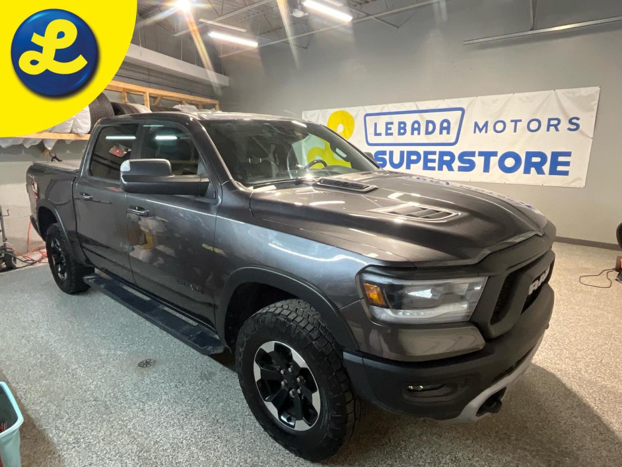 Used 2021 Dodge Ram 1500 RAM 1500 REBEL CREW CAB 4X4 HEMI * Leather * Tonneau Cover * Step Bars * Remote Start System * Push Start * 18 inch Alloy Wheels * Park View Backup Ca for sale in Cambridge, ON