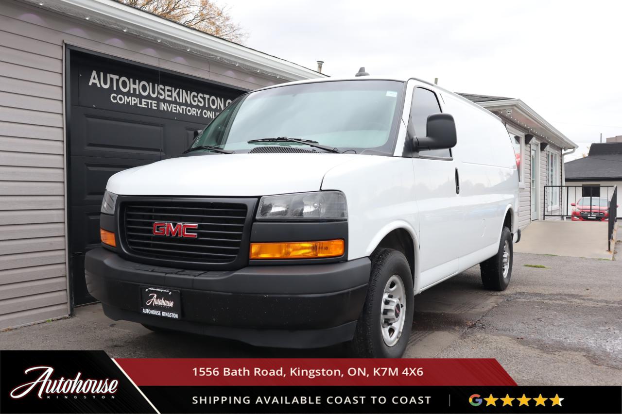 The 2022 GMC Savana 2500 1WT is the workmans dream, packed with 6.6L V8 engine with Towing Capacity: Up to 4,218 kg (9,300 lbs) and Payload Capacity: Up to 1,463 kg (3,225 lbs). Features like Vinyl seating surfaces for easy cleaning, Rubberized vinyl floor covering for durability, 7-inch GMC Infotainment System with touchscreen display, Apple CarPlay® and Android Auto compatibility, Rear Vision Camera, StabiliTrak® electronic stability control with traction control and so much more! This vehicle also comes with a clean CARFAX. 


 <p>**PLEASE CALL TO BOOK YOUR TEST DRIVE! THIS WILL ALLOW US TO HAVE THE VEHICLE READY BEFORE YOU ARRIVE. THANK YOU!**</p>

<p>The above advertised price and payment quote are applicable to finance purchases. <strong>Cash pricing is an additional $699. </strong> We have done this in an effort to keep our advertised pricing competitive to the market. Please consult your sales professional for further details and an explanation of costs. <p>

<p>WE FINANCE!! Click through to AUTOHOUSEKINGSTON.CA for a quick and secure credit application!<p><strong>

<p><strong>All of our vehicles are ready to go! Each vehicle receives a multi-point safety inspection, oil change and emissions test (if needed). Our vehicles are thoroughly cleaned inside and out.<p>

<p>Autohouse Kingston is a locally-owned family business that has served Kingston and the surrounding area for more than 30 years. We operate with transparency and provide family-like service to all our clients. At Autohouse Kingston we work with more than 20 lenders to offer you the best possible financing options. Please ask how you can add a warranty and vehicle accessories to your monthly payment.</p>

<p>We are located at 1556 Bath Rd, just east of Gardiners Rd, in Kingston. Come in for a test drive and speak to our sales staff, who will look after all your automotive needs with a friendly, low-pressure approach. Get approved and drive away in your new ride today!</p>

<p>Our office number is 613-634-3262 and our website is www.autohousekingston.ca. If you have questions after hours or on weekends, feel free to text Kyle at 613-985-5953. Autohouse Kingston  It just makes sense!</p>

<p>Office - 613-634-3262</p>

<p>Kyle Hollett (Sales) - Extension 104 - Cell - 613-985-5953; kyle@autohousekingston.ca</p>


<p>Bradie Johnston (Director of Awesome Times) - Extension 101 - Cell - 613-331-1121; bradie@autohousekingston.ca</p>