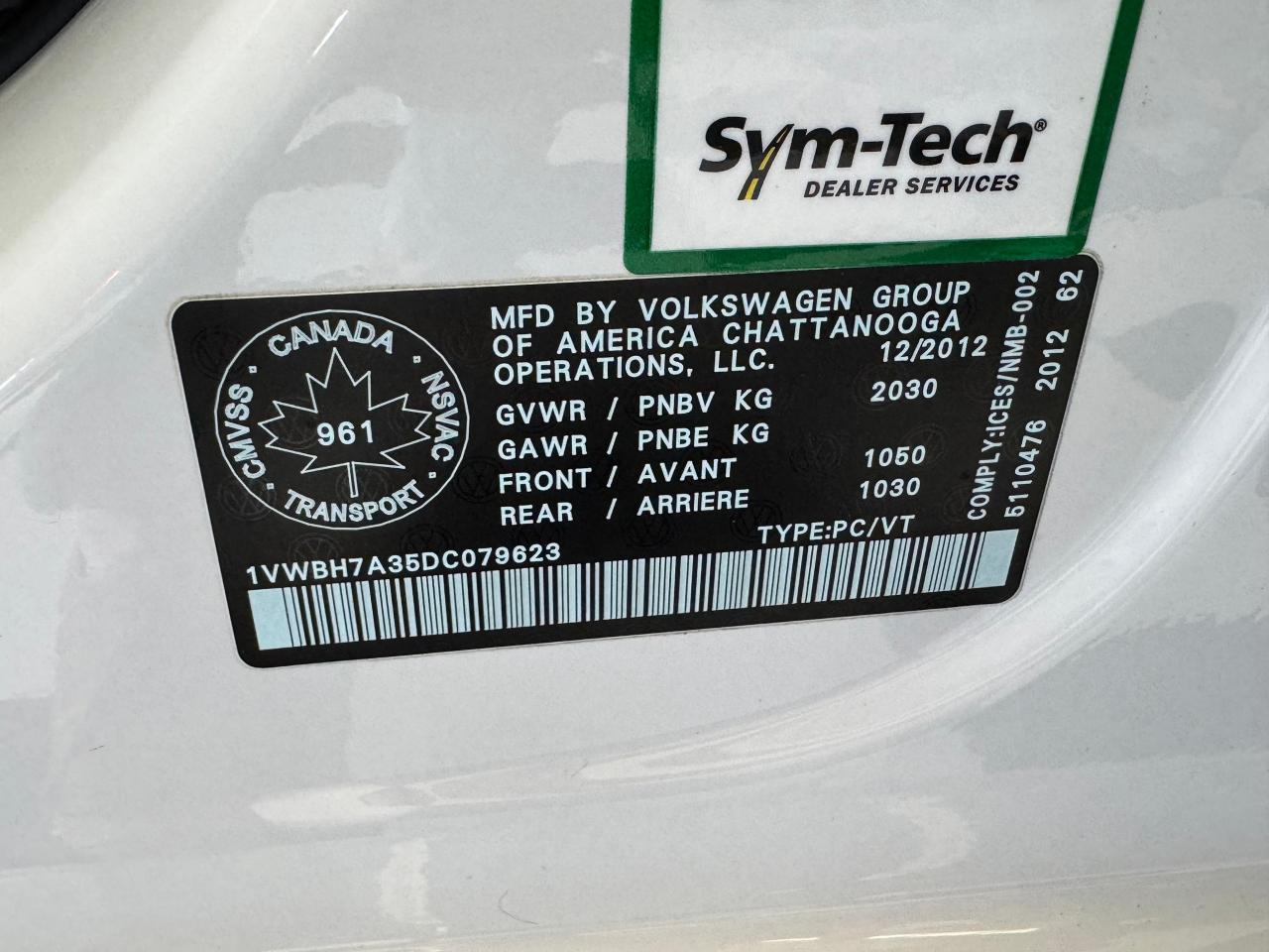 2013 Volkswagen Passat Comfortline+Leather+Roof+Heated Seats+CLEAN CARFAX - Photo #44