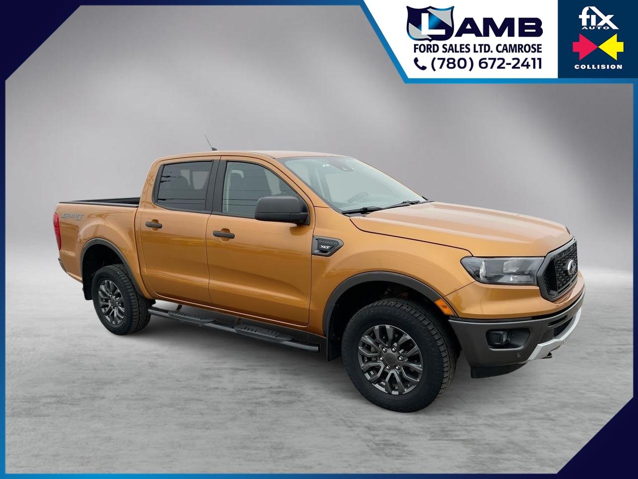 THE PRICE YOU SEE, PLUS GST. GUARANTEED!2.3 LITER ECOBOOST, 10 SPEED AUTO, XLT TRIM(302a), ADAPTIVE CRUISE, TECH PKG, TRAILER TOW PKG, SPORT APPEARANCE PKG.     The 2019 Ford Ranger, particularly in XLT trim with the 302A Package, showcases a dynamic combination of capability, technology, and comfort geared towards both work and daily driving. At the heart of the Ranger is the capable 2.3-liter EcoBoost four-cylinder engine, which produces an impressive 270 horsepower and 310 lb-ft of torque, delivering a blend of efficiency and performance that stands out in the midsize truck class. This engine is paired with a 10-speed automatic transmission, enabling smooth gear transitions and improved fuel economy, making it an economical choice for various driving conditions. The 302A Package elevates the Rangers appeal with features such as chrome bumpers, an upgraded 8-inch touchscreen infotainment system with Fords SYNC 3 technology, and a variety of advanced safety features like Ford Co-Pilot360, which includes automatic emergency braking, lane-keeping assist, and a rearview camera. Additionally, the XLT trim provides comfortable cloth seating with power-adjustable drivers seat and dual-zone climate control for a more pleasant driving experience. The Rangers rugged design is complemented by its impressive towing capacityup to 7,500 pounds when properly equipped making it well-suited for outdoor adventures and utility purposes alike. With its combination of a potent engine, modern technology, and a focus on safety and comfort, the 2019 Ford Ranger with the 302A XLT Package presents a versatile option for those seeking a reliable and stylish midsize pickup.Do you want to know more about this vehicle, CALL, CLICK OR COME ON IN!*AMVIC Licensed Dealer; CarFax and Full Mechanical Inspection Included.