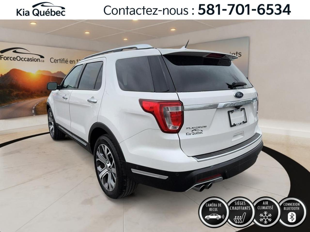 Used 2019 Ford Explorer PLATINUM AWD *V6 3.5L *GPS *TOIT *CUIR *CAMÉRA *7P for sale in Québec, QC