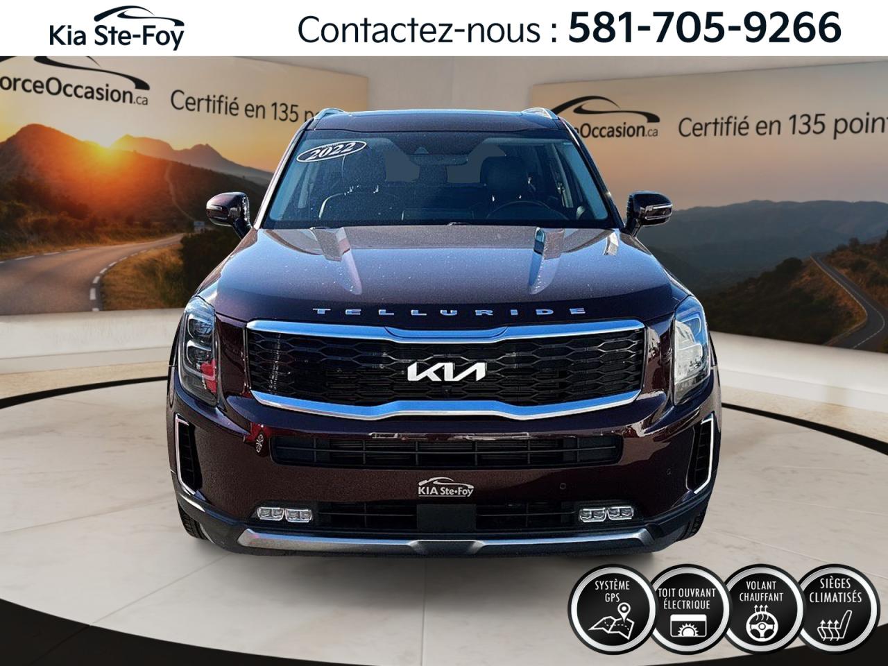 Used 2022 Kia Telluride SX *AWD *8 PASSAGERS *CUIR *TOIT *GPS *CAMÉRA 360 for sale in Ste-Foy, QC