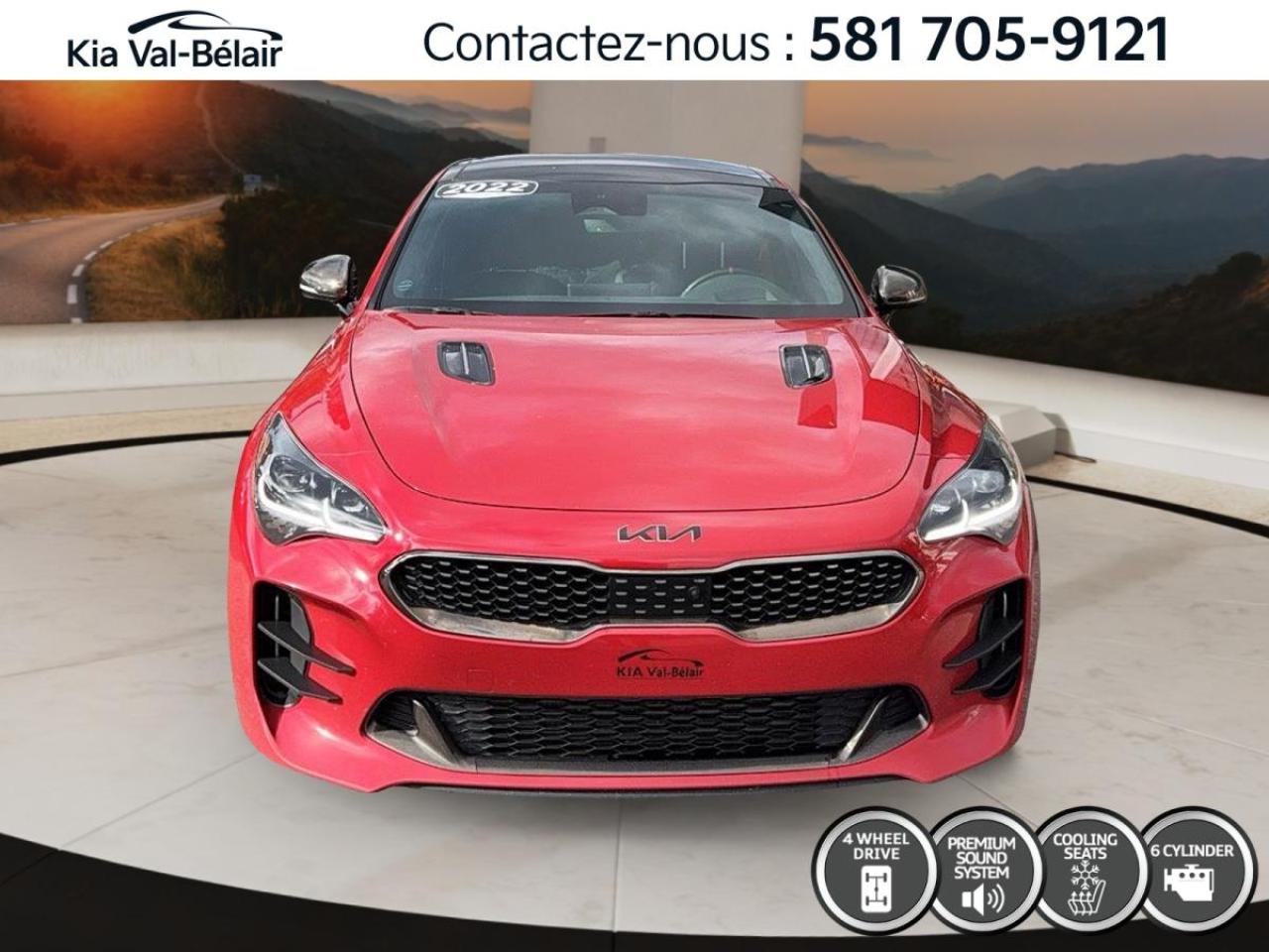 Used 2022 Kia Stinger GT ELITE SUEDE *AWD *GPS *CUIR *TOIT *SIEGE CLIMAT for sale in Québec, QC