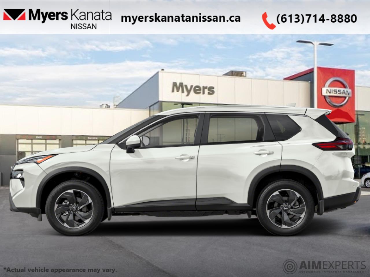 <b>Moonroof,  Power Liftgate,  Adaptive Cruise Control,  Alloy Wheels,  Heated Seats!</b><br> <br> <br> <br>  Thrilling power when you need it and long distance efficiency when you dont, this 2025 Rogue has it all covered. <br> <br>Nissan was out for more than designing a good crossover in this 2025 Rogue. They were designing an experience. Whether your adventure takes you on a winding mountain path or finding the secrets within the city limits, this Rogue is up for it all. Spirited and refined with space for all your cargo and the biggest personalities, this Rogue is an easy choice for your next family vehicle.<br> <br> This everest wht tri SUV  has an automatic transmission and is powered by a  201HP 1.5L 3 Cylinder Engine.<br> <br> Our Rogues trim level is SV. Rogue SV steps things up with a power moonroof, a power liftgate for rear cargo access, adaptive cruise control and ProPilot Assist. Also standard include heated front heats, a heated leather steering wheel, mobile hotspot internet access, proximity key with remote engine start, dual-zone climate control, and an 8-inch infotainment screen with NissanConnect, Apple CarPlay, and Android Auto. Safety features also include lane departure warning, blind spot detection, front and rear collision mitigation, and rear parking sensors. This vehicle has been upgraded with the following features: Moonroof,  Power Liftgate,  Adaptive Cruise Control,  Alloy Wheels,  Heated Seats,  Heated Steering Wheel,  Mobile Hotspot. <br><br> <br/>    5.99% financing for 84 months. <br> Payments from <b>$611.72</b> monthly with $0 down for 84 months @ 5.99% APR O.A.C. ( Plus applicable taxes -  $621 Administration fee included. Licensing not included.    ).  Incentives expire 2024-12-02.  See dealer for details. <br> <br><br> Come by and check out our fleet of 50+ used cars and trucks and 70+ new cars and trucks for sale in Kanata.  o~o