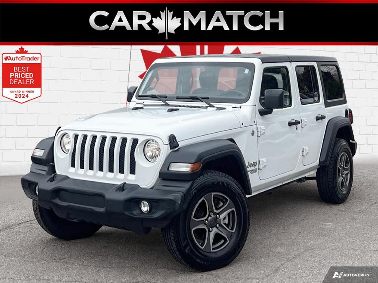 Used 2019 Jeep Wrangler SPORT / 4X4 / REVERSE CAM / NO ACCIDENTS for sale in Cambridge, ON