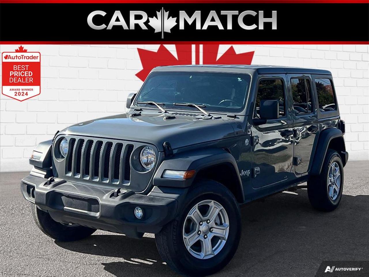 Used 2019 Jeep Wrangler SPORT / 4X4 / REVERSE CAM / NO ACCIDENTS for sale in Cambridge, ON