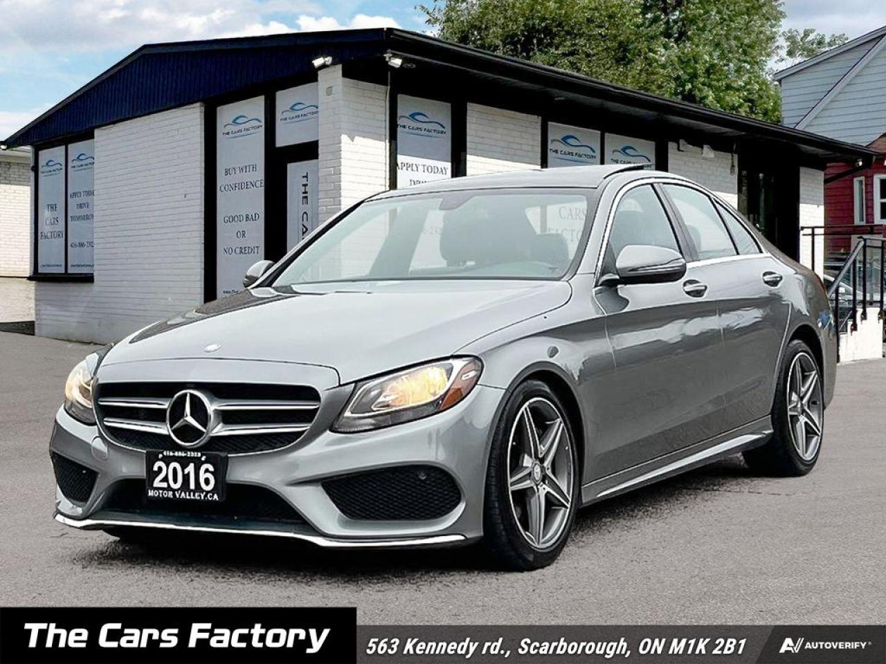 <p>✨ <strong>Luxury Meets Performance!</strong><br />Step into sophistication with this exceptionally clean 2016 Mercedes-Benz C300 4MATIC, featuring a stunning gray exterior and sleek black interior. <strong>Only 93,433 km!</strong></p><p><strong>Key Features:</strong></p><ul><li><strong>AMG Package</strong>: Elevate your driving experience with sporty enhancements.</li><li><strong>Heated Leather Seats</strong>: Enjoy comfort and luxury on every drive.</li><li><strong>Panoramic Sunroof</strong>: Let in natural light and fresh air with a beautiful view.</li><li><strong>Alloy Wheels</strong>: Stylish and functional for a dynamic look.</li><li><strong>Navigation System</strong>: Effortlessly find your way with integrated GPS.</li><li><strong>Backup Camera</strong>: Navigate parking and tight spaces with ease.</li><li><strong>Bluetooth Audio</strong>: Stream your favorite music and take calls hands-free.</li><li><strong>Sport Seats</strong>: Designed for comfort and support during spirited drives.</li></ul><p>This C300 combines elegance and performance, making it the perfect choice for those who appreciate the finer things in life.</p><p><strong>Don’t miss out on this luxurious ride!</strong><br />Contact us today to schedule a test drive and experience the allure of the Mercedes-Benz C-Class for yourself!</p><p> </p><p style=border: 0px solid #e5e7eb; box-sizing: border-box; --tw-border-spacing-x: 0; --tw-border-spacing-y: 0; --tw-translate-x: 0; --tw-translate-y: 0; --tw-rotate: 0; --tw-skew-x: 0; --tw-skew-y: 0; --tw-scale-x: 1; --tw-scale-y: 1; --tw-scroll-snap-strictness: proximity; --tw-ring-offset-width: 0px; --tw-ring-offset-color: #fff; --tw-ring-color: rgba(59,130,246,.5); --tw-ring-offset-shadow: 0 0 #0000; --tw-ring-shadow: 0 0 #0000; --tw-shadow: 0 0 #0000; --tw-shadow-colored: 0 0 #0000; margin: 0px 0px 1rem; font-size: 16px; color: #212529; font-family: open-sans, -apple-system, BlinkMacSystemFont, Segoe UI, Roboto, Oxygen, Ubuntu, Cantarell, Fira Sans, Droid Sans, Helvetica Neue, sans-serif; background-color: #ffffff;><span style=border: 0px solid #e5e7eb; box-sizing: border-box; --tw-border-spacing-x: 0; --tw-border-spacing-y: 0; --tw-translate-x: 0; --tw-translate-y: 0; --tw-rotate: 0; --tw-skew-x: 0; --tw-skew-y: 0; --tw-scale-x: 1; --tw-scale-y: 1; --tw-scroll-snap-strictness: proximity; --tw-ring-offset-width: 0px; --tw-ring-offset-color: #fff; --tw-ring-color: rgba(59,130,246,.5); --tw-ring-offset-shadow: 0 0 #0000; --tw-ring-shadow: 0 0 #0000; --tw-shadow: 0 0 #0000; --tw-shadow-colored: 0 0 #0000; font-weight: bolder;>Welcome to The Cars Factory!</span></p><p style=border: 0px solid #e5e7eb; box-sizing: border-box; --tw-border-spacing-x: 0; --tw-border-spacing-y: 0; --tw-translate-x: 0; --tw-translate-y: 0; --tw-rotate: 0; --tw-skew-x: 0; --tw-skew-y: 0; --tw-scale-x: 1; --tw-scale-y: 1; --tw-scroll-snap-strictness: proximity; --tw-ring-offset-width: 0px; --tw-ring-offset-color: #fff; --tw-ring-color: rgba(59,130,246,.5); --tw-ring-offset-shadow: 0 0 #0000; --tw-ring-shadow: 0 0 #0000; --tw-shadow: 0 0 #0000; --tw-shadow-colored: 0 0 #0000; margin: 0px 0px 1rem; font-size: 16px; color: #212529; font-family: open-sans, -apple-system, BlinkMacSystemFont, Segoe UI, Roboto, Oxygen, Ubuntu, Cantarell, Fira Sans, Droid Sans, Helvetica Neue, sans-serif; background-color: #ffffff;>We operate by appointment and are located at <span style=border: 0px solid #e5e7eb; box-sizing: border-box; --tw-border-spacing-x: 0; --tw-border-spacing-y: 0; --tw-translate-x: 0; --tw-translate-y: 0; --tw-rotate: 0; --tw-skew-x: 0; --tw-skew-y: 0; --tw-scale-x: 1; --tw-scale-y: 1; --tw-scroll-snap-strictness: proximity; --tw-ring-offset-width: 0px; --tw-ring-offset-color: #fff; --tw-ring-color: rgba(59,130,246,.5); --tw-ring-offset-shadow: 0 0 #0000; --tw-ring-shadow: 0 0 #0000; --tw-shadow: 0 0 #0000; --tw-shadow-colored: 0 0 #0000; font-weight: bolder;>563 Kennedy Rd., Scarborough, Ontario, Canada.</span></p><hr style=border-top: 0px; border-right-style: initial; border-bottom-style: initial; border-left-style: initial; border-right-color: initial; border-bottom-color: initial; border-left-color: initial; border-image: initial; box-sizing: border-box; --tw-border-spacing-x: 0; --tw-border-spacing-y: 0; --tw-translate-x: 0; --tw-translate-y: 0; --tw-rotate: 0; --tw-skew-x: 0; --tw-skew-y: 0; --tw-scale-x: 1; --tw-scale-y: 1; --tw-scroll-snap-strictness: proximity; --tw-ring-offset-width: 0px; --tw-ring-offset-color: #fff; --tw-ring-color: rgba(59,130,246,.5); --tw-ring-offset-shadow: 0 0 #0000; --tw-ring-shadow: 0 0 #0000; --tw-shadow: 0 0 #0000; --tw-shadow-colored: 0 0 #0000; color: #212529; height: 1px; margin: 1rem 0px; font-size: 16px; opacity: 0.25; font-family: open-sans, -apple-system, BlinkMacSystemFont, Segoe UI, Roboto, Oxygen, Ubuntu, Cantarell, Fira Sans, Droid Sans, Helvetica Neue, sans-serif; /><p style=border: 0px solid #e5e7eb; box-sizing: border-box; --tw-border-spacing-x: 0; --tw-border-spacing-y: 0; --tw-translate-x: 0; --tw-translate-y: 0; --tw-rotate: 0; --tw-skew-x: 0; --tw-skew-y: 0; --tw-scale-x: 1; --tw-scale-y: 1; --tw-scroll-snap-strictness: proximity; --tw-ring-offset-width: 0px; --tw-ring-offset-color: #fff; --tw-ring-color: rgba(59,130,246,.5); --tw-ring-offset-shadow: 0 0 #0000; --tw-ring-shadow: 0 0 #0000; --tw-shadow: 0 0 #0000; --tw-shadow-colored: 0 0 #0000; margin: 0px 0px 1rem; font-size: 16px; color: #212529; font-family: open-sans, -apple-system, BlinkMacSystemFont, Segoe UI, Roboto, Oxygen, Ubuntu, Cantarell, Fira Sans, Droid Sans, Helvetica Neue, sans-serif; background-color: #ffffff;><span style=border: 0px solid #e5e7eb; box-sizing: border-box; --tw-border-spacing-x: 0; --tw-border-spacing-y: 0; --tw-translate-x: 0; --tw-translate-y: 0; --tw-rotate: 0; --tw-skew-x: 0; --tw-skew-y: 0; --tw-scale-x: 1; --tw-scale-y: 1; --tw-scroll-snap-strictness: proximity; --tw-ring-offset-width: 0px; --tw-ring-offset-color: #fff; --tw-ring-color: rgba(59,130,246,.5); --tw-ring-offset-shadow: 0 0 #0000; --tw-ring-shadow: 0 0 #0000; --tw-shadow: 0 0 #0000; --tw-shadow-colored: 0 0 #0000; font-weight: bolder;>CERTIFICATION</span></p><p style=border: 0px solid #e5e7eb; box-sizing: border-box; --tw-border-spacing-x: 0; --tw-border-spacing-y: 0; --tw-translate-x: 0; --tw-translate-y: 0; --tw-rotate: 0; --tw-skew-x: 0; --tw-skew-y: 0; --tw-scale-x: 1; --tw-scale-y: 1; --tw-scroll-snap-strictness: proximity; --tw-ring-offset-width: 0px; --tw-ring-offset-color: #fff; --tw-ring-color: rgba(59,130,246,.5); --tw-ring-offset-shadow: 0 0 #0000; --tw-ring-shadow: 0 0 #0000; --tw-shadow: 0 0 #0000; --tw-shadow-colored: 0 0 #0000; margin: 0px 0px 1rem; font-size: 16px; color: #212529; font-family: open-sans, -apple-system, BlinkMacSystemFont, Segoe UI, Roboto, Oxygen, Ubuntu, Cantarell, Fira Sans, Droid Sans, Helvetica Neue, sans-serif; background-color: #ffffff;>Have your new pre-owned vehicle certified by The Cars Factory! We offer a full safety inspection exceeding industry standards, including an oil change and professional detailing prior to delivery. Vehicles are not drivable if not certified and not e-tested. A certification package is available for $899. All trade-ins are welcome. Taxes and licensing are extra.</p><hr style=border-top: 0px; border-right-style: initial; border-bottom-style: initial; border-left-style: initial; border-right-color: initial; border-bottom-color: initial; border-left-color: initial; border-image: initial; box-sizing: border-box; --tw-border-spacing-x: 0; --tw-border-spacing-y: 0; --tw-translate-x: 0; --tw-translate-y: 0; --tw-rotate: 0; --tw-skew-x: 0; --tw-skew-y: 0; --tw-scale-x: 1; --tw-scale-y: 1; --tw-scroll-snap-strictness: proximity; --tw-ring-offset-width: 0px; --tw-ring-offset-color: #fff; --tw-ring-color: rgba(59,130,246,.5); --tw-ring-offset-shadow: 0 0 #0000; --tw-ring-shadow: 0 0 #0000; --tw-shadow: 0 0 #0000; --tw-shadow-colored: 0 0 #0000; color: #212529; height: 1px; margin: 1rem 0px; font-size: 16px; opacity: 0.25; font-family: open-sans, -apple-system, BlinkMacSystemFont, Segoe UI, Roboto, Oxygen, Ubuntu, Cantarell, Fira Sans, Droid Sans, Helvetica Neue, sans-serif; /><p style=border: 0px solid #e5e7eb; box-sizing: border-box; --tw-border-spacing-x: 0; --tw-border-spacing-y: 0; --tw-translate-x: 0; --tw-translate-y: 0; --tw-rotate: 0; --tw-skew-x: 0; --tw-skew-y: 0; --tw-scale-x: 1; --tw-scale-y: 1; --tw-scroll-snap-strictness: proximity; --tw-ring-offset-width: 0px; --tw-ring-offset-color: #fff; --tw-ring-color: rgba(59,130,246,.5); --tw-ring-offset-shadow: 0 0 #0000; --tw-ring-shadow: 0 0 #0000; --tw-shadow: 0 0 #0000; --tw-shadow-colored: 0 0 #0000; margin: 0px 0px 1rem; font-size: 16px; color: #212529; font-family: open-sans, -apple-system, BlinkMacSystemFont, Segoe UI, Roboto, Oxygen, Ubuntu, Cantarell, Fira Sans, Droid Sans, Helvetica Neue, sans-serif; background-color: #ffffff;><span style=border: 0px solid #e5e7eb; box-sizing: border-box; --tw-border-spacing-x: 0; --tw-border-spacing-y: 0; --tw-translate-x: 0; --tw-translate-y: 0; --tw-rotate: 0; --tw-skew-x: 0; --tw-skew-y: 0; --tw-scale-x: 1; --tw-scale-y: 1; --tw-scroll-snap-strictness: proximity; --tw-ring-offset-width: 0px; --tw-ring-offset-color: #fff; --tw-ring-color: rgba(59,130,246,.5); --tw-ring-offset-shadow: 0 0 #0000; --tw-ring-shadow: 0 0 #0000; --tw-shadow: 0 0 #0000; --tw-shadow-colored: 0 0 #0000; font-weight: bolder;>FINANCING</span></p><p style=border: 0px solid #e5e7eb; box-sizing: border-box; --tw-border-spacing-x: 0; --tw-border-spacing-y: 0; --tw-translate-x: 0; --tw-translate-y: 0; --tw-rotate: 0; --tw-skew-x: 0; --tw-skew-y: 0; --tw-scale-x: 1; --tw-scale-y: 1; --tw-scroll-snap-strictness: proximity; --tw-ring-offset-width: 0px; --tw-ring-offset-color: #fff; --tw-ring-color: rgba(59,130,246,.5); --tw-ring-offset-shadow: 0 0 #0000; --tw-ring-shadow: 0 0 #0000; --tw-shadow: 0 0 #0000; --tw-shadow-colored: 0 0 #0000; margin: 0px 0px 1rem; font-size: 16px; color: #212529; font-family: open-sans, -apple-system, BlinkMacSystemFont, Segoe UI, Roboto, Oxygen, Ubuntu, Cantarell, Fira Sans, Droid Sans, Helvetica Neue, sans-serif; background-color: #ffffff;>Experience hassle-free financing tailored to your needs. Whether you have no credit, are new to the country, or have a history of bankruptcy, consumer proposals, or collections, our finance and credit experts specialize in securing approvals. Bad credit is often sufficient. Seize the opportunity to get approved and start rebuilding your credit today. Please note that financing deals are subject to an administrative fee. Benefit from on-the-spot financing and enjoy instant approvals for a seamless process.</p><hr style=border-top: 0px; border-right-style: initial; border-bottom-style: initial; border-left-style: initial; border-right-color: initial; border-bottom-color: initial; border-left-color: initial; border-image: initial; box-sizing: border-box; --tw-border-spacing-x: 0; --tw-border-spacing-y: 0; --tw-translate-x: 0; --tw-translate-y: 0; --tw-rotate: 0; --tw-skew-x: 0; --tw-skew-y: 0; --tw-scale-x: 1; --tw-scale-y: 1; --tw-scroll-snap-strictness: proximity; --tw-ring-offset-width: 0px; --tw-ring-offset-color: #fff; --tw-ring-color: rgba(59,130,246,.5); --tw-ring-offset-shadow: 0 0 #0000; --tw-ring-shadow: 0 0 #0000; --tw-shadow: 0 0 #0000; --tw-shadow-colored: 0 0 #0000; color: #212529; height: 1px; margin: 1rem 0px; font-size: 16px; opacity: 0.25; font-family: open-sans, -apple-system, BlinkMacSystemFont, Segoe UI, Roboto, Oxygen, Ubuntu, Cantarell, Fira Sans, Droid Sans, Helvetica Neue, sans-serif; /><p style=border: 0px solid #e5e7eb; box-sizing: border-box; --tw-border-spacing-x: 0; --tw-border-spacing-y: 0; --tw-translate-x: 0; --tw-translate-y: 0; --tw-rotate: 0; --tw-skew-x: 0; --tw-skew-y: 0; --tw-scale-x: 1; --tw-scale-y: 1; --tw-scroll-snap-strictness: proximity; --tw-ring-offset-width: 0px; --tw-ring-offset-color: #fff; --tw-ring-color: rgba(59,130,246,.5); --tw-ring-offset-shadow: 0 0 #0000; --tw-ring-shadow: 0 0 #0000; --tw-shadow: 0 0 #0000; --tw-shadow-colored: 0 0 #0000; margin: 0px 0px 1rem; font-size: 16px; color: #212529; font-family: open-sans, -apple-system, BlinkMacSystemFont, Segoe UI, Roboto, Oxygen, Ubuntu, Cantarell, Fira Sans, Droid Sans, Helvetica Neue, sans-serif; background-color: #ffffff;><span style=border: 0px solid #e5e7eb; box-sizing: border-box; --tw-border-spacing-x: 0; --tw-border-spacing-y: 0; --tw-translate-x: 0; --tw-translate-y: 0; --tw-rotate: 0; --tw-skew-x: 0; --tw-skew-y: 0; --tw-scale-x: 1; --tw-scale-y: 1; --tw-scroll-snap-strictness: proximity; --tw-ring-offset-width: 0px; --tw-ring-offset-color: #fff; --tw-ring-color: rgba(59,130,246,.5); --tw-ring-offset-shadow: 0 0 #0000; --tw-ring-shadow: 0 0 #0000; --tw-shadow: 0 0 #0000; --tw-shadow-colored: 0 0 #0000; font-weight: bolder;>WARRANTY</span></p><p style=border: 0px solid #e5e7eb; box-sizing: border-box; --tw-border-spacing-x: 0; --tw-border-spacing-y: 0; --tw-translate-x: 0; --tw-translate-y: 0; --tw-rotate: 0; --tw-skew-x: 0; --tw-skew-y: 0; --tw-scale-x: 1; --tw-scale-y: 1; --tw-scroll-snap-strictness: proximity; --tw-ring-offset-width: 0px; --tw-ring-offset-color: #fff; --tw-ring-color: rgba(59,130,246,.5); --tw-ring-offset-shadow: 0 0 #0000; --tw-ring-shadow: 0 0 #0000; --tw-shadow: 0 0 #0000; --tw-shadow-colored: 0 0 #0000; margin: 0px 0px 1rem; font-size: 16px; color: #212529; font-family: open-sans, -apple-system, BlinkMacSystemFont, Segoe UI, Roboto, Oxygen, Ubuntu, Cantarell, Fira Sans, Droid Sans, Helvetica Neue, sans-serif; background-color: #ffffff;>Extend your peace of mind with an eligible extended warranty for this vehicle. Explore customizable coverage options for added assurance. Consult with our team to select the ideal plan for your needs.</p><hr style=border-top: 0px; border-right-style: initial; border-bottom-style: initial; border-left-style: initial; border-right-color: initial; border-bottom-color: initial; border-left-color: initial; border-image: initial; box-sizing: border-box; --tw-border-spacing-x: 0; --tw-border-spacing-y: 0; --tw-translate-x: 0; --tw-translate-y: 0; --tw-rotate: 0; --tw-skew-x: 0; --tw-skew-y: 0; --tw-scale-x: 1; --tw-scale-y: 1; --tw-scroll-snap-strictness: proximity; --tw-ring-offset-width: 0px; --tw-ring-offset-color: #fff; --tw-ring-color: rgba(59,130,246,.5); --tw-ring-offset-shadow: 0 0 #0000; --tw-ring-shadow: 0 0 #0000; --tw-shadow: 0 0 #0000; --tw-shadow-colored: 0 0 #0000; color: #212529; height: 1px; margin: 1rem 0px; font-size: 16px; opacity: 0.25; font-family: open-sans, -apple-system, BlinkMacSystemFont, Segoe UI, Roboto, Oxygen, Ubuntu, Cantarell, Fira Sans, Droid Sans, Helvetica Neue, sans-serif; /><p style=border: 0px solid #e5e7eb; box-sizing: border-box; --tw-border-spacing-x: 0; --tw-border-spacing-y: 0; --tw-translate-x: 0; --tw-translate-y: 0; --tw-rotate: 0; --tw-skew-x: 0; --tw-skew-y: 0; --tw-scale-x: 1; --tw-scale-y: 1; --tw-scroll-snap-strictness: proximity; --tw-ring-offset-width: 0px; --tw-ring-offset-color: #fff; --tw-ring-color: rgba(59,130,246,.5); --tw-ring-offset-shadow: 0 0 #0000; --tw-ring-shadow: 0 0 #0000; --tw-shadow: 0 0 #0000; --tw-shadow-colored: 0 0 #0000; margin: 0px 0px 1rem; font-size: 16px; color: #212529; font-family: open-sans, -apple-system, BlinkMacSystemFont, Segoe UI, Roboto, Oxygen, Ubuntu, Cantarell, Fira Sans, Droid Sans, Helvetica Neue, sans-serif; background-color: #ffffff;><span style=border: 0px solid #e5e7eb; box-sizing: border-box; --tw-border-spacing-x: 0; --tw-border-spacing-y: 0; --tw-translate-x: 0; --tw-translate-y: 0; --tw-rotate: 0; --tw-skew-x: 0; --tw-skew-y: 0; --tw-scale-x: 1; --tw-scale-y: 1; --tw-scroll-snap-strictness: proximity; --tw-ring-offset-width: 0px; --tw-ring-offset-color: #fff; --tw-ring-color: rgba(59,130,246,.5); --tw-ring-offset-shadow: 0 0 #0000; --tw-ring-shadow: 0 0 #0000; --tw-shadow: 0 0 #0000; --tw-shadow-colored: 0 0 #0000; font-weight: bolder;>PRICE</span></p><p style=border: 0px solid #e5e7eb; box-sizing: border-box; --tw-border-spacing-x: 0; --tw-border-spacing-y: 0; --tw-translate-x: 0; --tw-translate-y: 0; --tw-rotate: 0; --tw-skew-x: 0; --tw-skew-y: 0; --tw-scale-x: 1; --tw-scale-y: 1; --tw-scroll-snap-strictness: proximity; --tw-ring-offset-width: 0px; --tw-ring-offset-color: #fff; --tw-ring-color: rgba(59,130,246,.5); --tw-ring-offset-shadow: 0 0 #0000; --tw-ring-shadow: 0 0 #0000; --tw-shadow: 0 0 #0000; --tw-shadow-colored: 0 0 #0000; margin: 0px 0px 1rem; font-size: 16px; color: #212529; font-family: open-sans, -apple-system, BlinkMacSystemFont, Segoe UI, Roboto, Oxygen, Ubuntu, Cantarell, Fira Sans, Droid Sans, Helvetica Neue, sans-serif; background-color: #ffffff;>At The Cars Factory, transparency is our policy. We offer no-haggle pricing, ensuring everyone receives the best price from the start. Constant market monitoring allows you to buy with confidence, knowing youre getting a great deal.</p><hr style=border-top: 0px; border-right-style: initial; border-bottom-style: initial; border-left-style: initial; border-right-color: initial; border-bottom-color: initial; border-left-color: initial; border-image: initial; box-sizing: border-box; --tw-border-spacing-x: 0; --tw-border-spacing-y: 0; --tw-translate-x: 0; --tw-translate-y: 0; --tw-rotate: 0; --tw-skew-x: 0; --tw-skew-y: 0; --tw-scale-x: 1; --tw-scale-y: 1; --tw-scroll-snap-strictness: proximity; --tw-ring-offset-width: 0px; --tw-ring-offset-color: #fff; --tw-ring-color: rgba(59,130,246,.5); --tw-ring-offset-shadow: 0 0 #0000; --tw-ring-shadow: 0 0 #0000; --tw-shadow: 0 0 #0000; --tw-shadow-colored: 0 0 #0000; color: #212529; height: 1px; margin: 1rem 0px; font-size: 16px; opacity: 0.25; font-family: open-sans, -apple-system, BlinkMacSystemFont, Segoe UI, Roboto, Oxygen, Ubuntu, Cantarell, Fira Sans, Droid Sans, Helvetica Neue, sans-serif; /><p style=border: 0px solid #e5e7eb; box-sizing: border-box; --tw-border-spacing-x: 0; --tw-border-spacing-y: 0; --tw-translate-x: 0; --tw-translate-y: 0; --tw-rotate: 0; --tw-skew-x: 0; --tw-skew-y: 0; --tw-scale-x: 1; --tw-scale-y: 1; --tw-scroll-snap-strictness: proximity; --tw-ring-offset-width: 0px; --tw-ring-offset-color: #fff; --tw-ring-color: rgba(59,130,246,.5); --tw-ring-offset-shadow: 0 0 #0000; --tw-ring-shadow: 0 0 #0000; --tw-shadow: 0 0 #0000; --tw-shadow-colored: 0 0 #0000; margin: 0px 0px 1rem; font-size: 16px; color: #212529; font-family: open-sans, -apple-system, BlinkMacSystemFont, Segoe UI, Roboto, Oxygen, Ubuntu, Cantarell, Fira Sans, Droid Sans, Helvetica Neue, sans-serif; background-color: #ffffff;><span style=border: 0px solid #e5e7eb; box-sizing: border-box; --tw-border-spacing-x: 0; --tw-border-spacing-y: 0; --tw-translate-x: 0; --tw-translate-y: 0; --tw-rotate: 0; --tw-skew-x: 0; --tw-skew-y: 0; --tw-scale-x: 1; --tw-scale-y: 1; --tw-scroll-snap-strictness: proximity; --tw-ring-offset-width: 0px; --tw-ring-offset-color: #fff; --tw-ring-color: rgba(59,130,246,.5); --tw-ring-offset-shadow: 0 0 #0000; --tw-ring-shadow: 0 0 #0000; --tw-shadow: 0 0 #0000; --tw-shadow-colored: 0 0 #0000; font-weight: bolder;>Discover The Cars Factory Difference</span></p><p style=border: 0px solid #e5e7eb; box-sizing: border-box; --tw-border-spacing-x: 0; --tw-border-spacing-y: 0; --tw-translate-x: 0; --tw-translate-y: 0; --tw-rotate: 0; --tw-skew-x: 0; --tw-skew-y: 0; --tw-scale-x: 1; --tw-scale-y: 1; --tw-scroll-snap-strictness: proximity; --tw-ring-offset-width: 0px; --tw-ring-offset-color: #fff; --tw-ring-color: rgba(59,130,246,.5); --tw-ring-offset-shadow: 0 0 #0000; --tw-ring-shadow: 0 0 #0000; --tw-shadow: 0 0 #0000; --tw-shadow-colored: 0 0 #0000; margin: 0px 0px 1rem; font-size: 16px; color: #212529; font-family: open-sans, -apple-system, BlinkMacSystemFont, Segoe UI, Roboto, Oxygen, Ubuntu, Cantarell, Fira Sans, Droid Sans, Helvetica Neue, sans-serif; background-color: #ffffff;>Where quality, transparency, and customer satisfaction converge.</p>