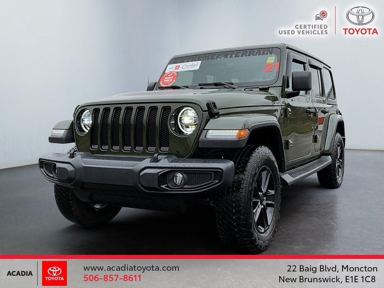 Used 2021 Jeep Wrangler UNLIMITED ALTITUDE for sale in Moncton, NB